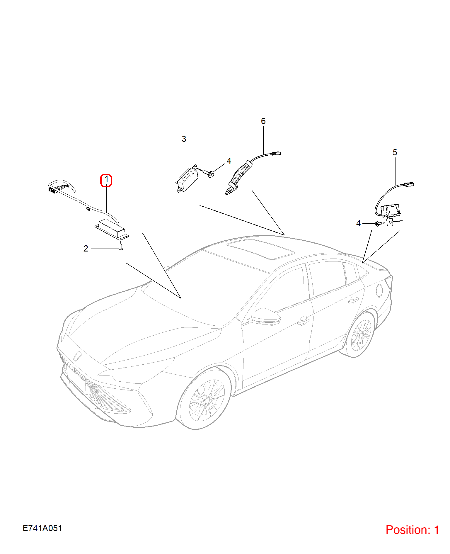 MG Phone antenna OEM 11417175 FOR MG5 11417175-MG_OEM