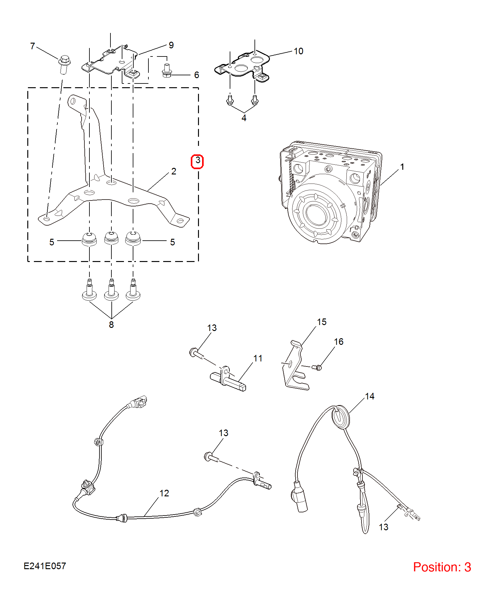 MG ABS pump bracket OEM 11417338 FOR MG5 11417338-MG_OEM