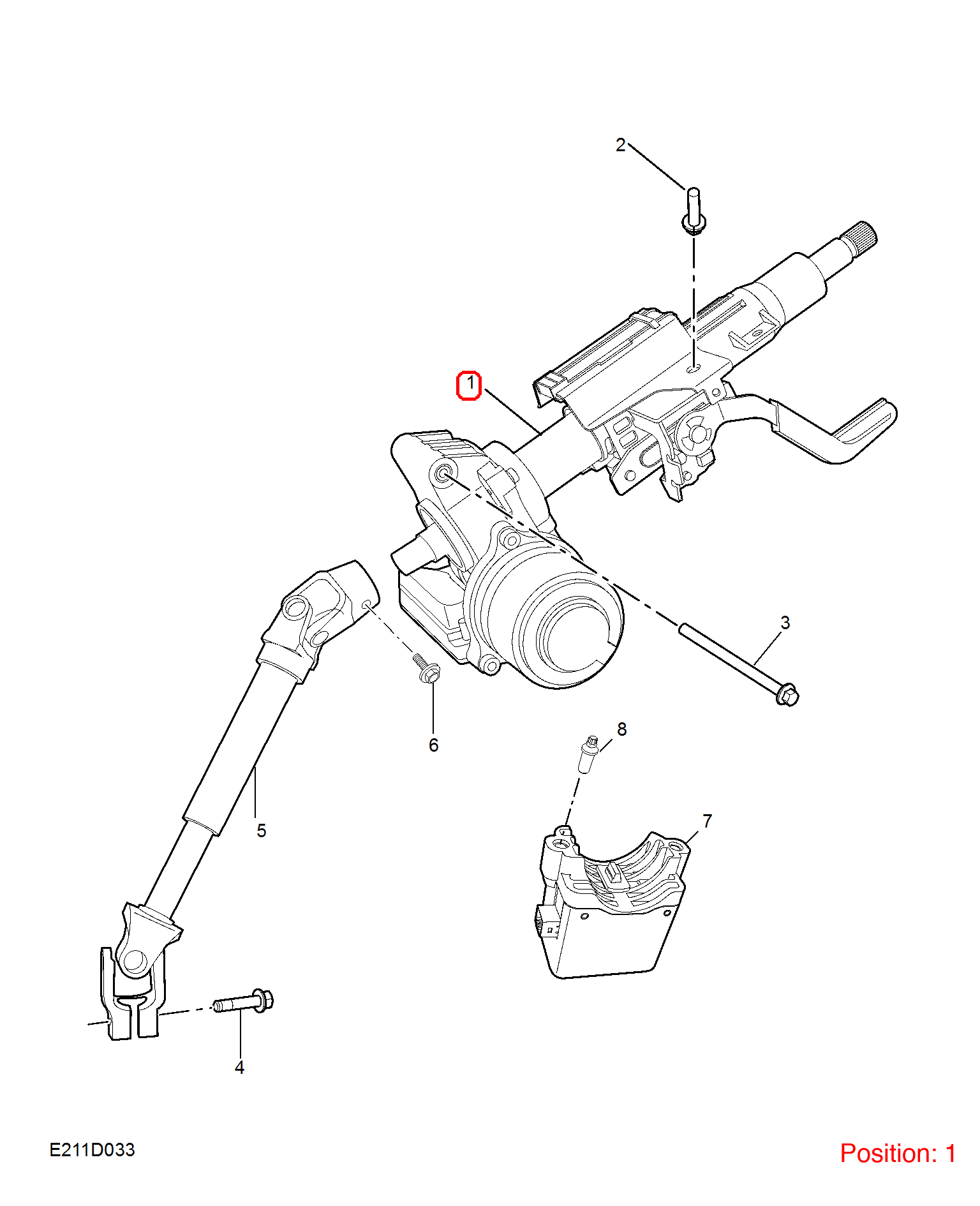 MG Steering column OEM 11438520 FOR MG5 11438520-MG_OEM