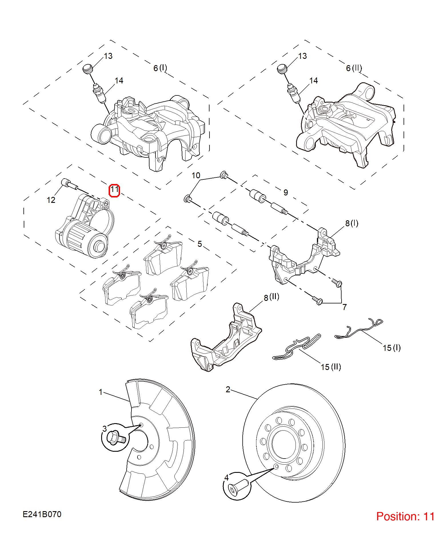 MG Rear brake master cylinder motor OEM 11455298 FOR MG5 11455298-MG_OEM