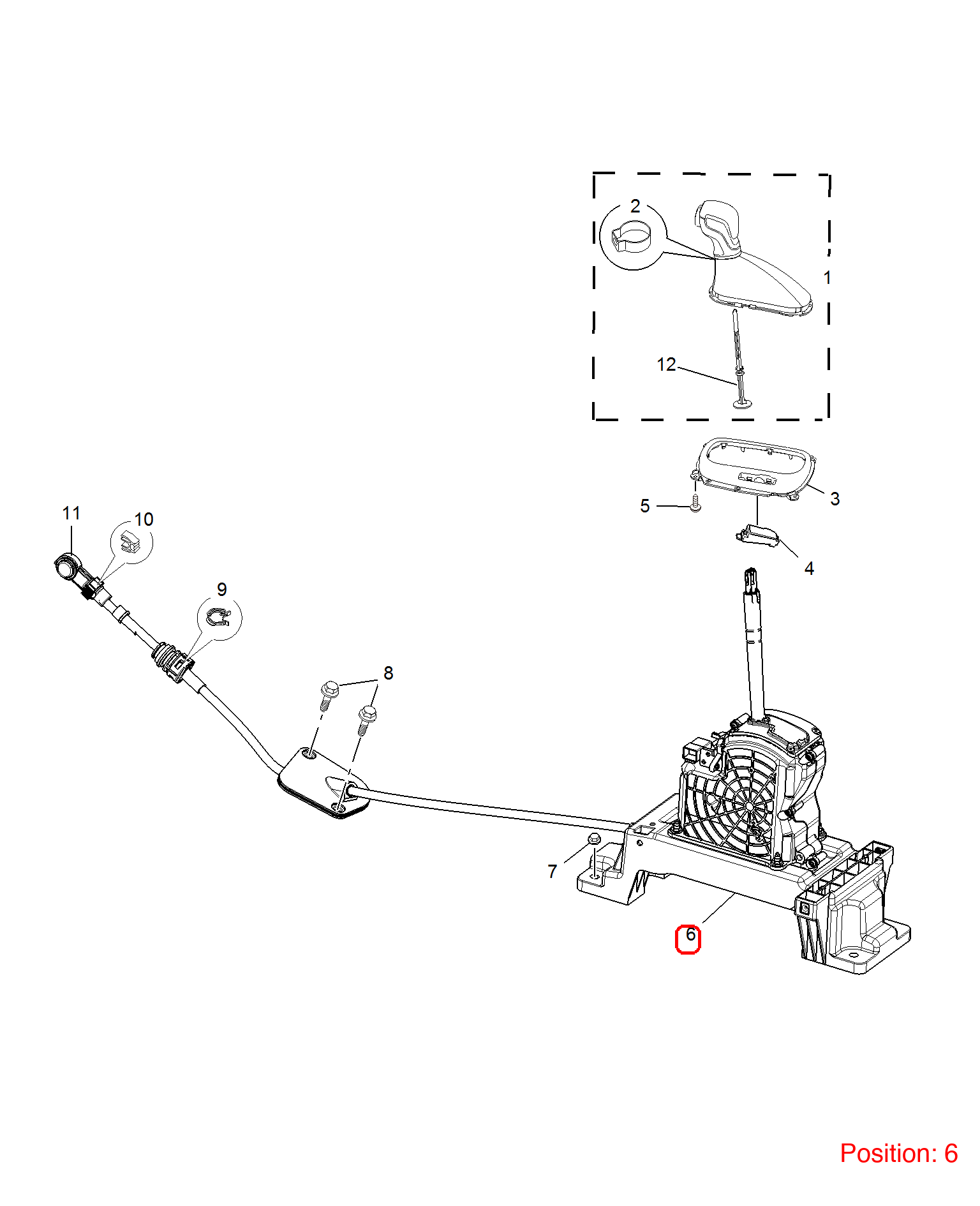 MG Shift lever assembly OEM 11469590 FOR MG 11469590-MG_OEM