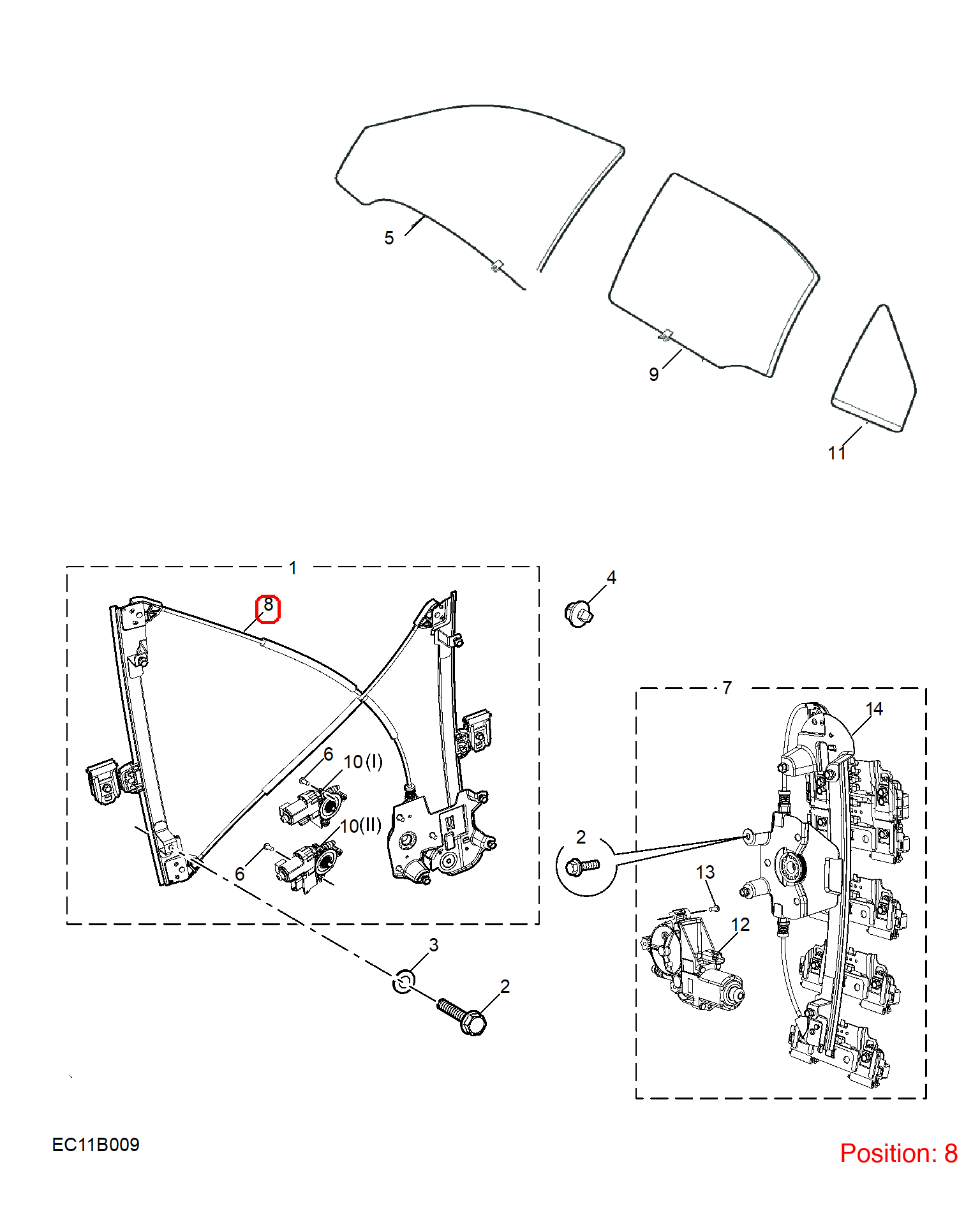 MG Window Regulator OEM 11544002 FOR MG6 MG550 11544002-MG_OEM