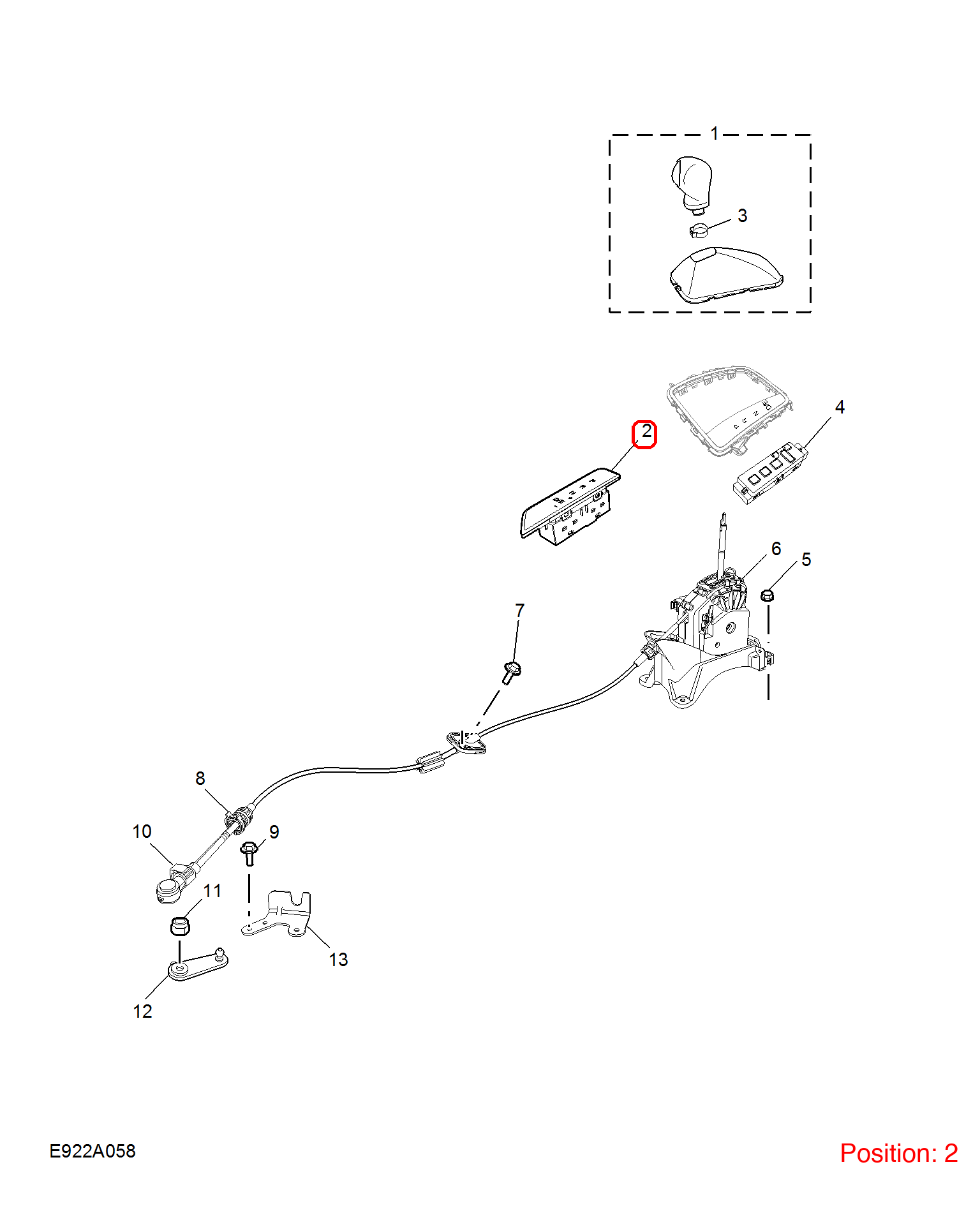 MG Gear position display OEM 11566656 FOR MG5 11566656-MG_OEM