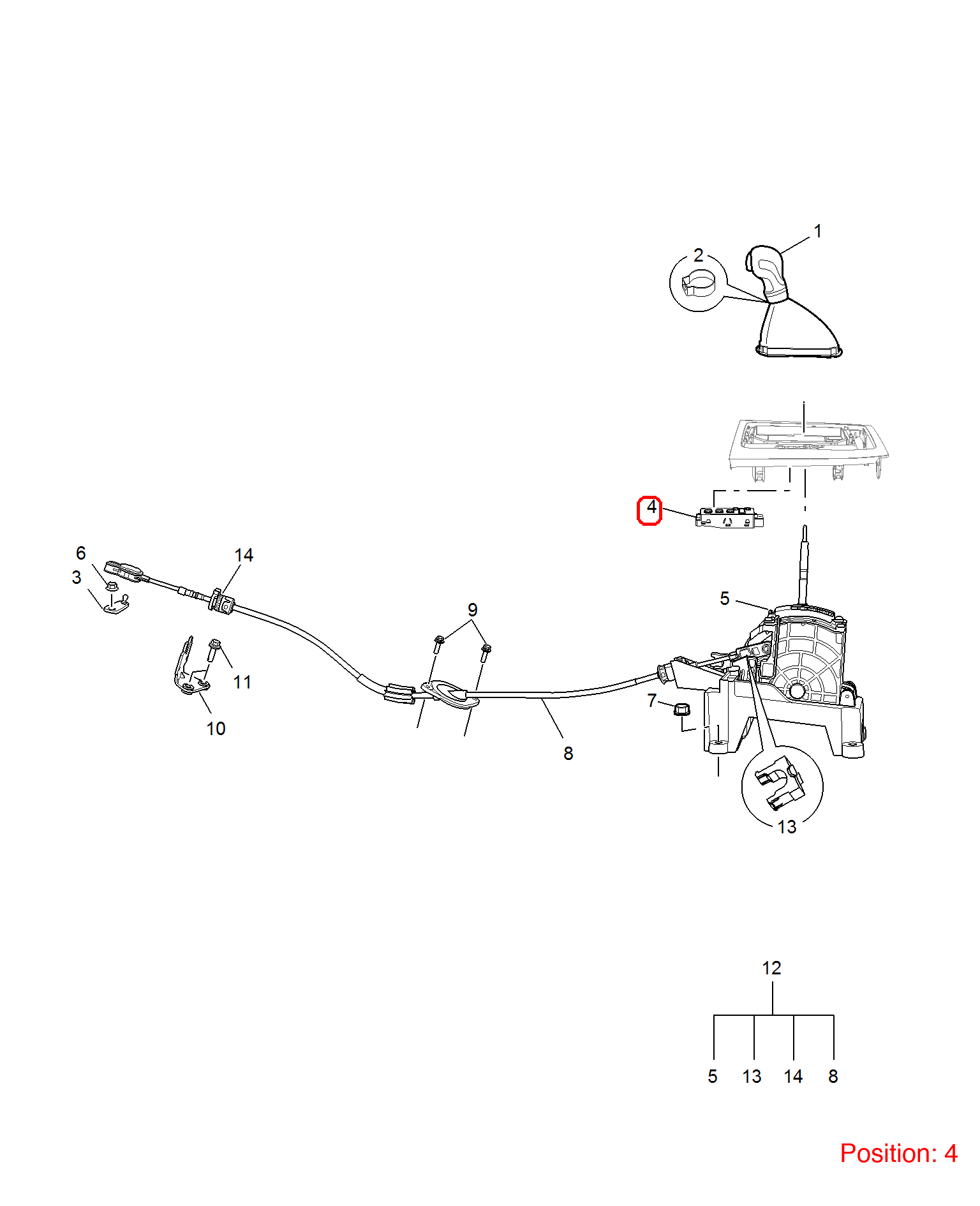 MG Gear position display OEM 11566659 FOR MG MG6 11566659-MG_OEM