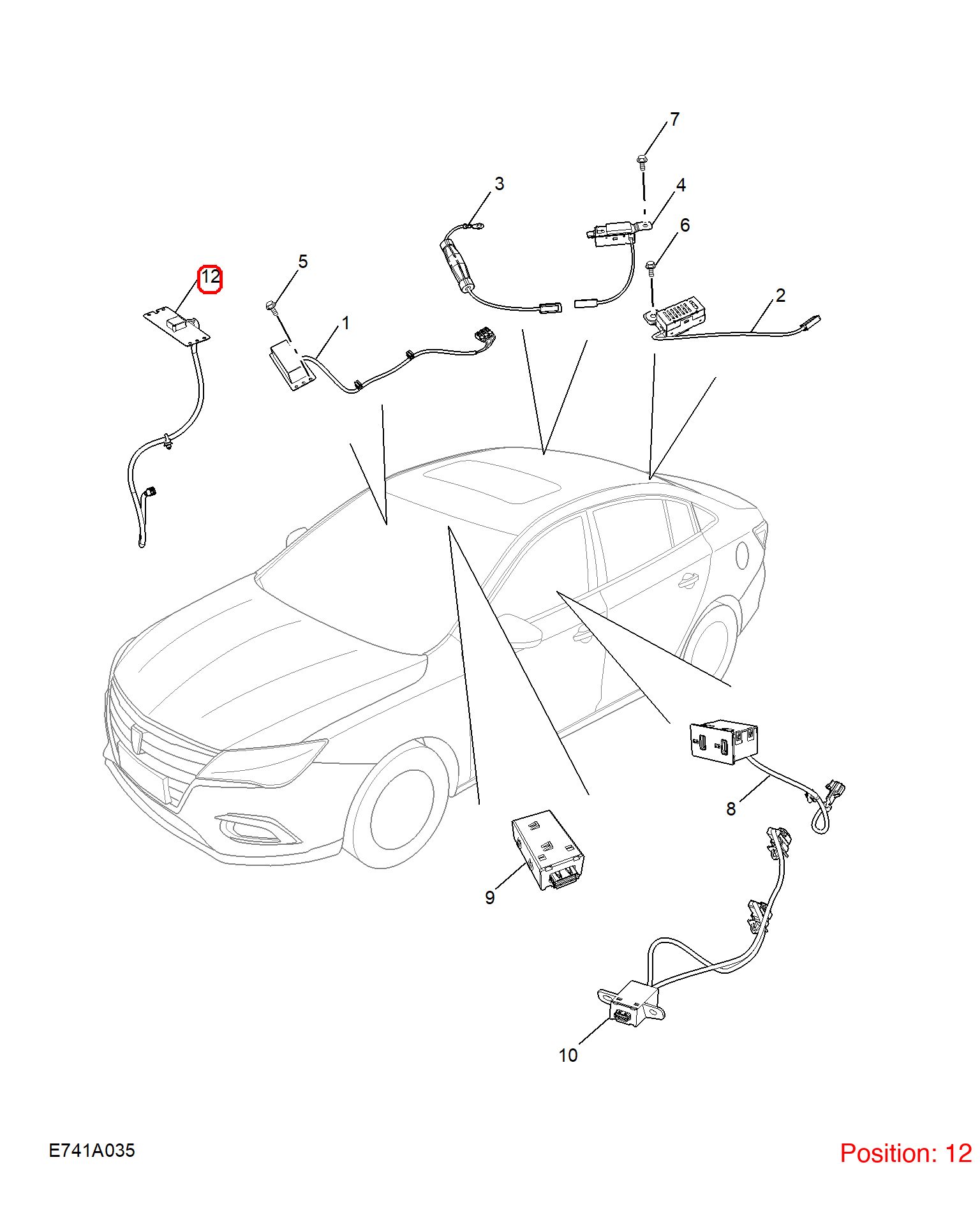 MG Navigation antenna OEM 11570993 FOR MG5 11570993-MG_OEM
