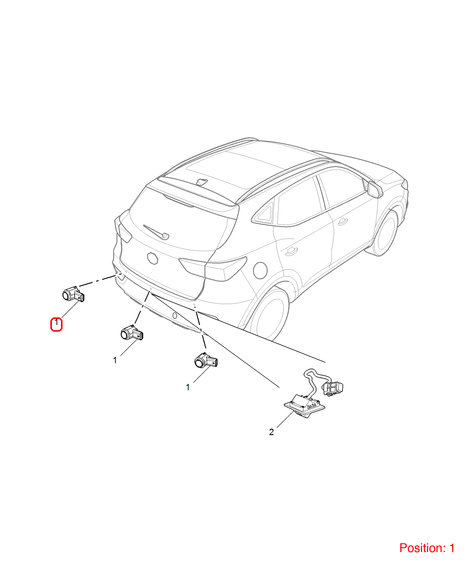 MG Parking Sensor OEM 11574749RSJ FOR MG 11574749RSJ-MG_OEM