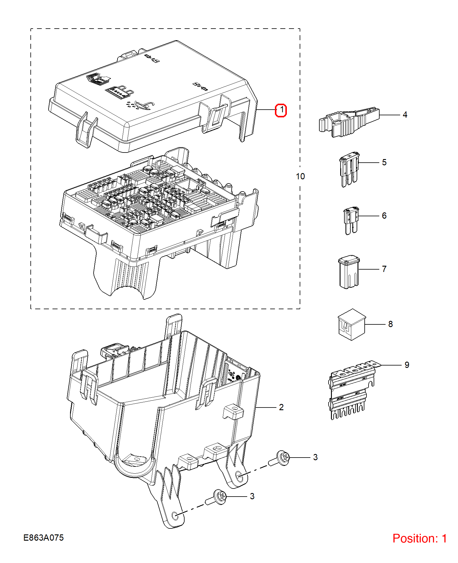 MG Fuse box cover OEM 11601243 FOR MG5 11601243-MG_OEM