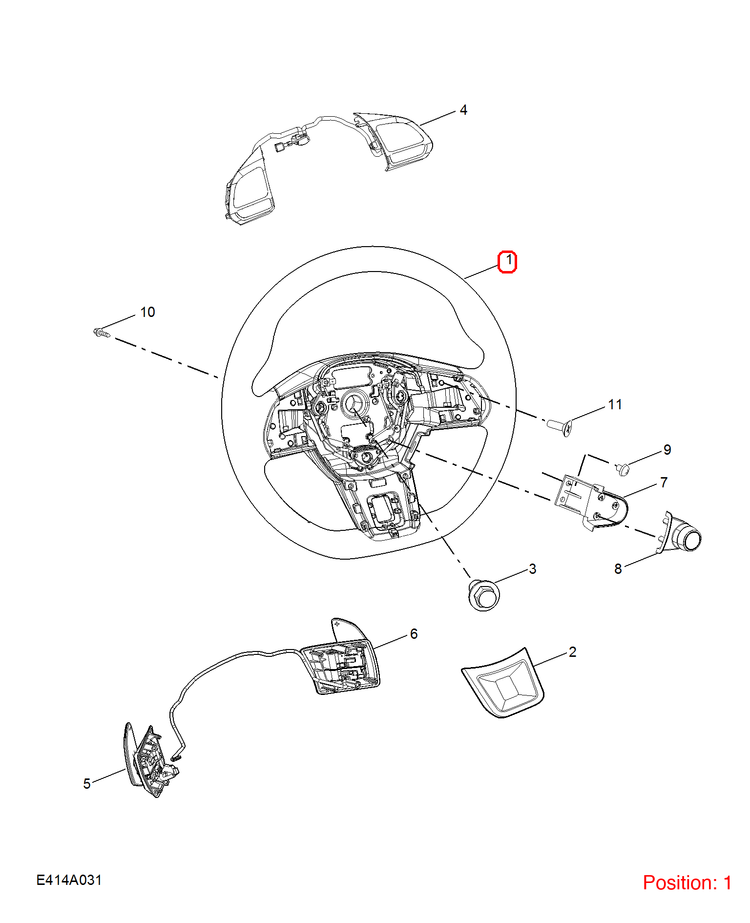 MG Steering wheel OEM 11610482PHD2 FOR MG 11610482PHD2-MG_OEM