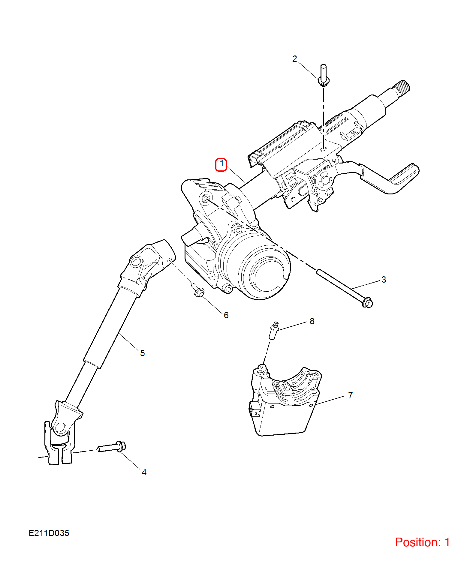 MG Steering column OEM 11640043 FOR MG 11640043-MG_OEM