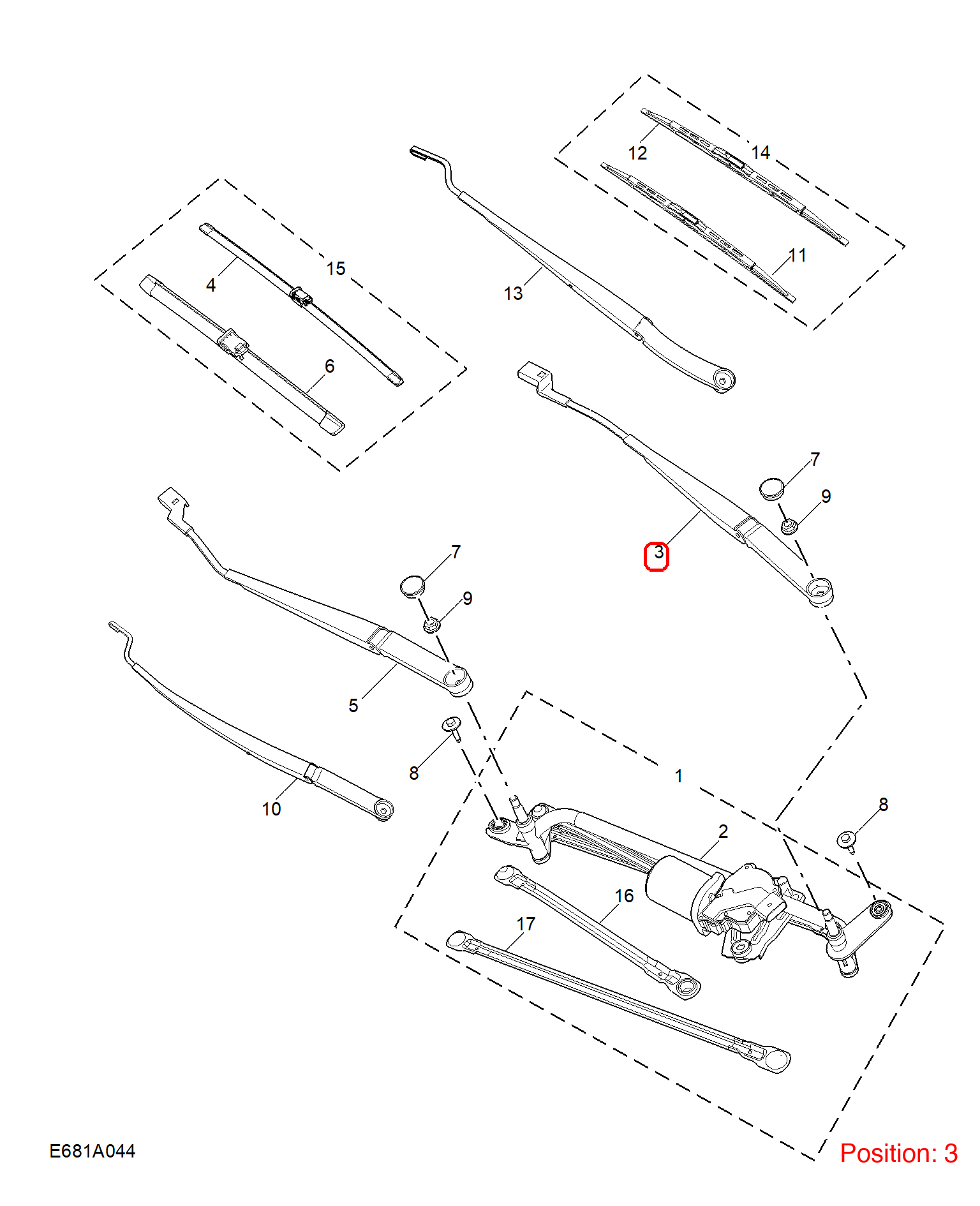 MG Wiper arm OEM 11658419 FOR MG5 MG 11658419-MG_OEM
