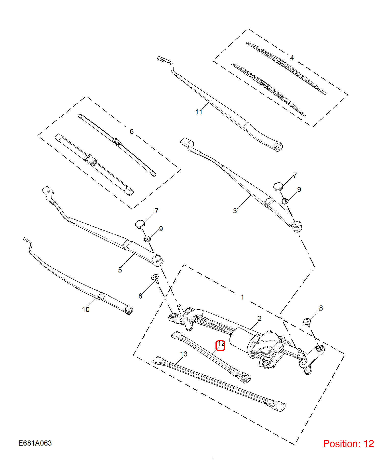 MG Wiper linkage OEM 11677007 FOR MG MG5 11677007-MG_OEM