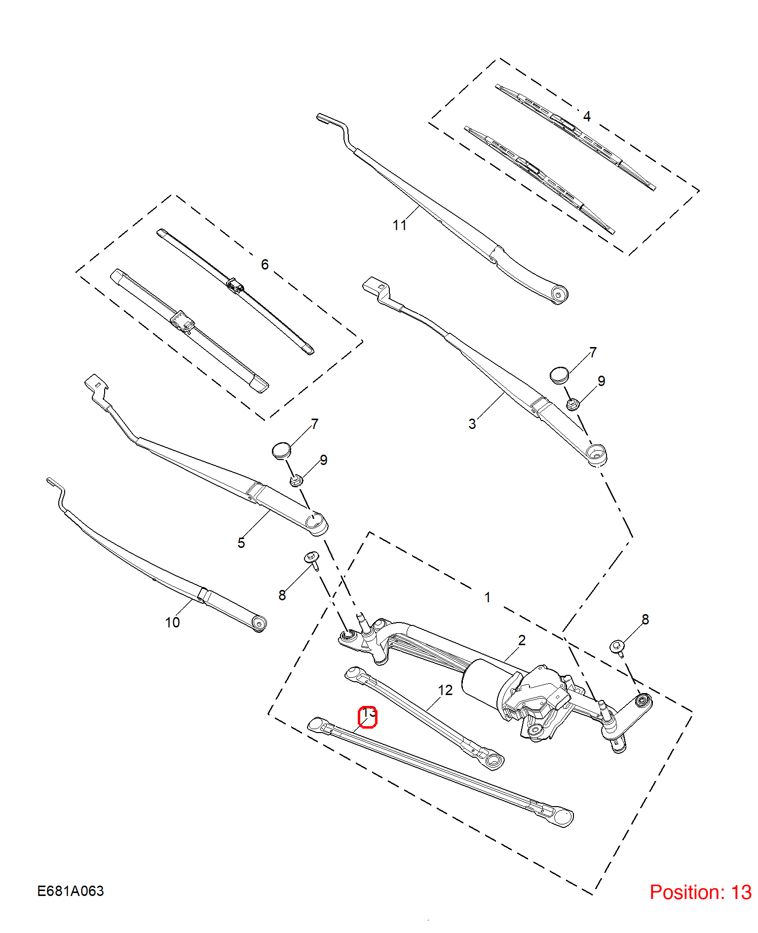 MG Wiper linkage OEM 11677008 FOR MG MG5 11677008-MG_OEM