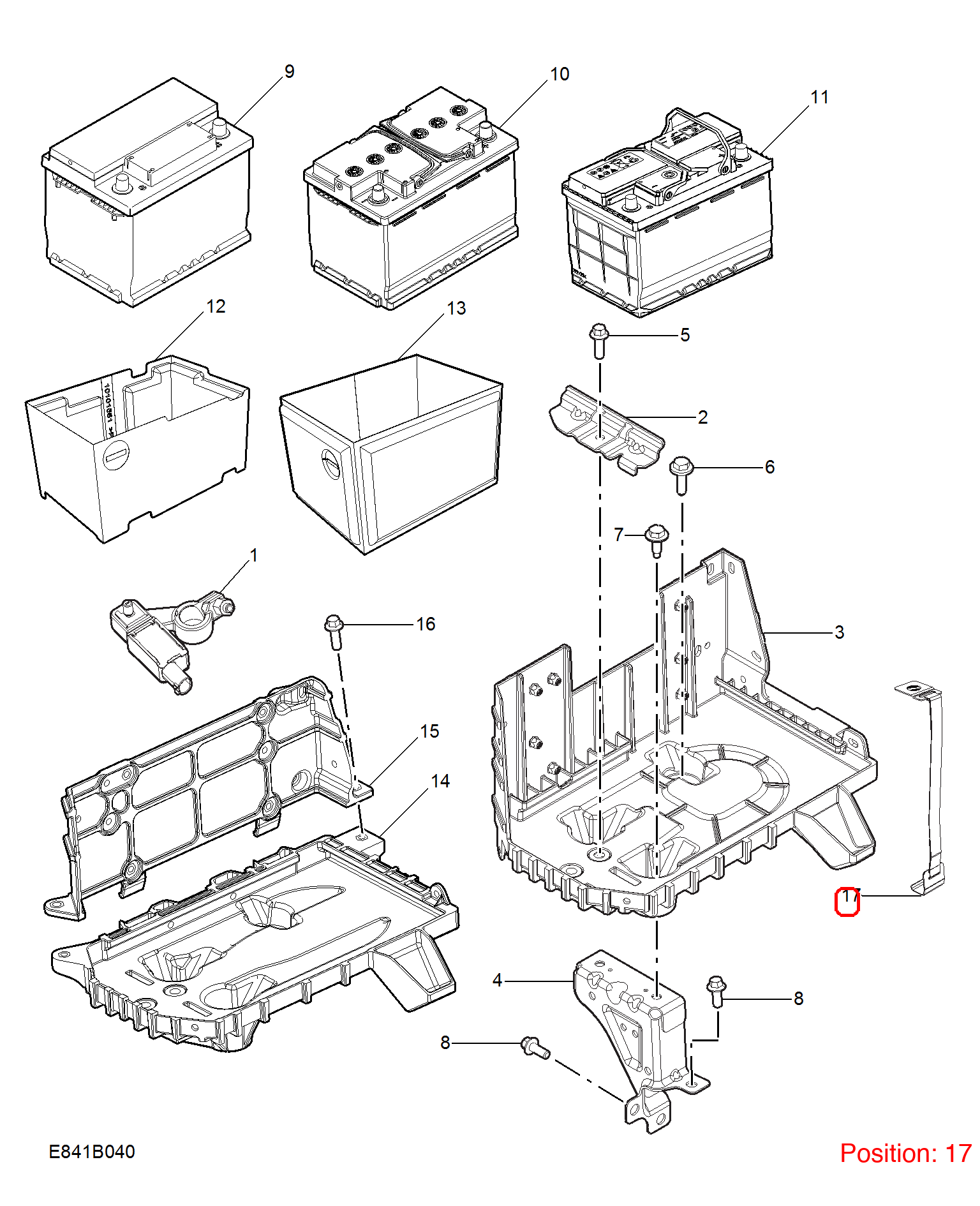 MG Battery bracket OEM 11680495 FOR MG 11680495-MG_OEM