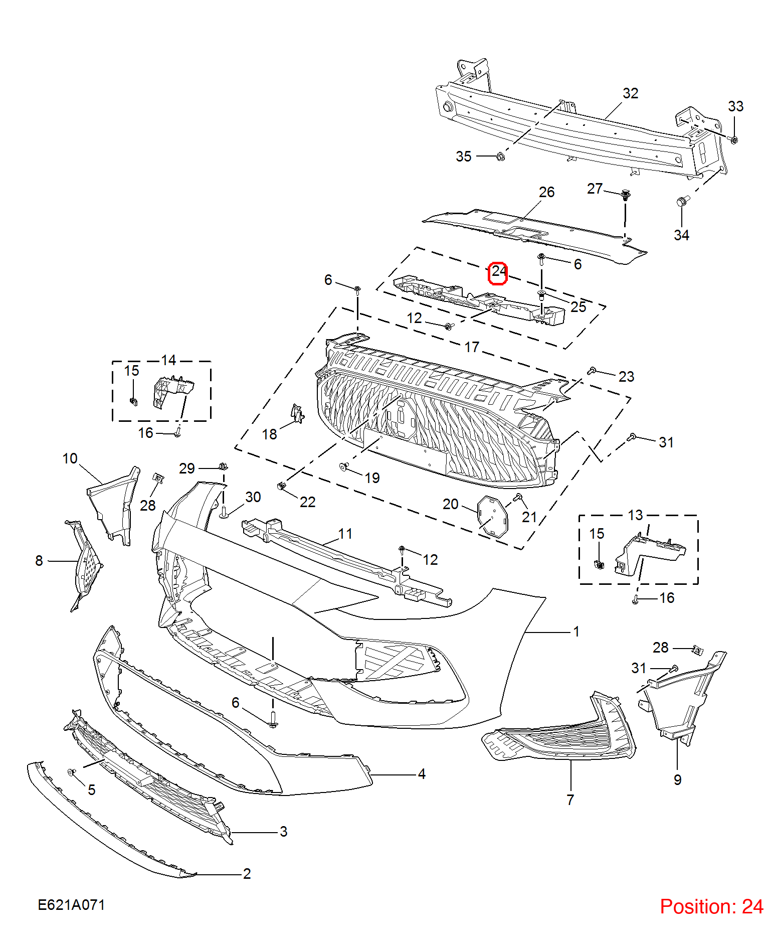 MG Bumper Cover Bracket OEM 11771227 FOR MG 11771227-MG_OEM