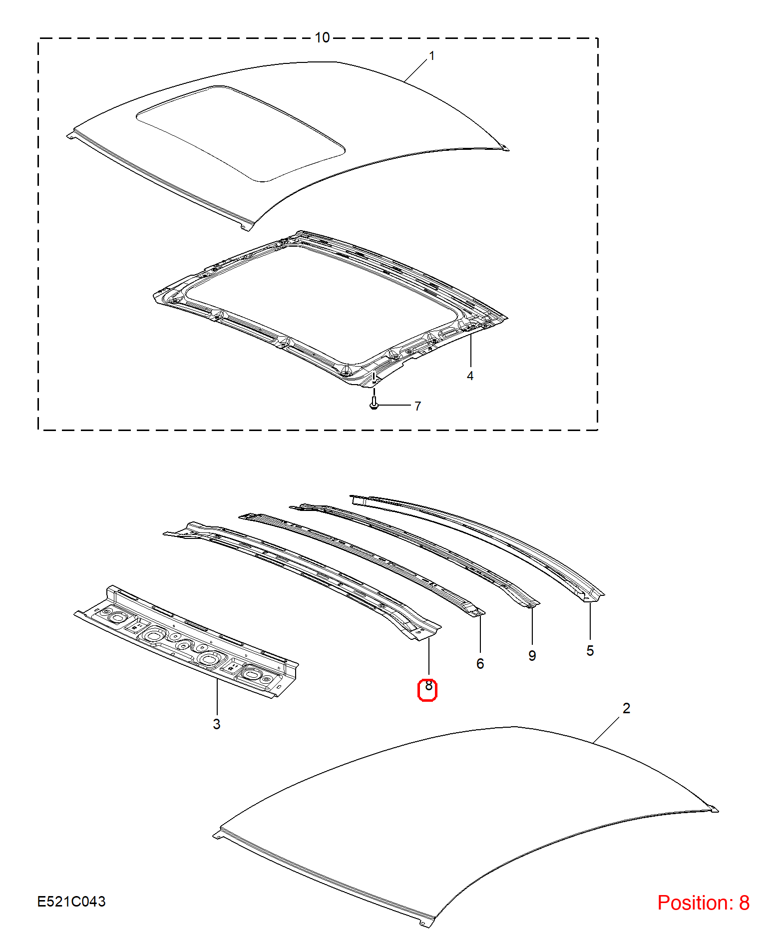 MG Roof beam OEM 11801013SEPP FOR MG 11801013SEPP-MG_OEM