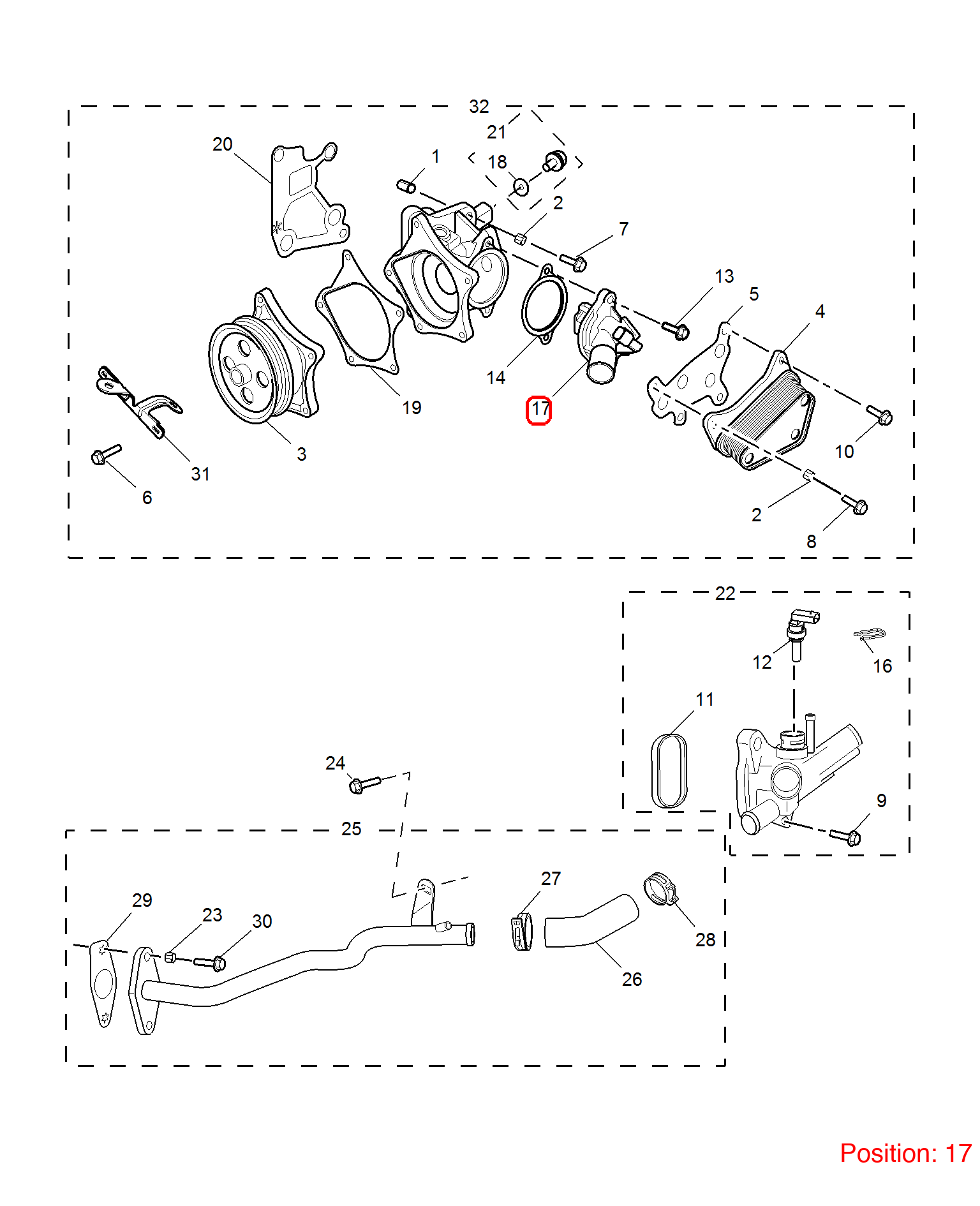 MG Thermostat assembly OEM 12635761 FOR MG RX5 12635761-MG_OEM