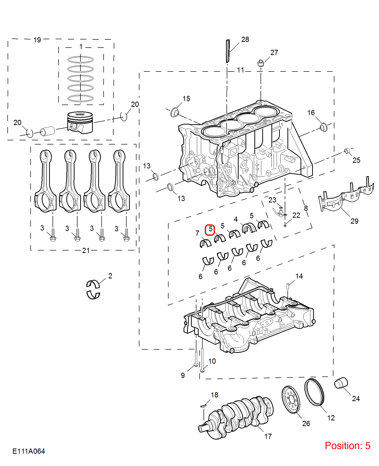 MG Main Bearing OEM 12637328 FOR MG RX5 MG5 MG6 12637328-MG_OEM