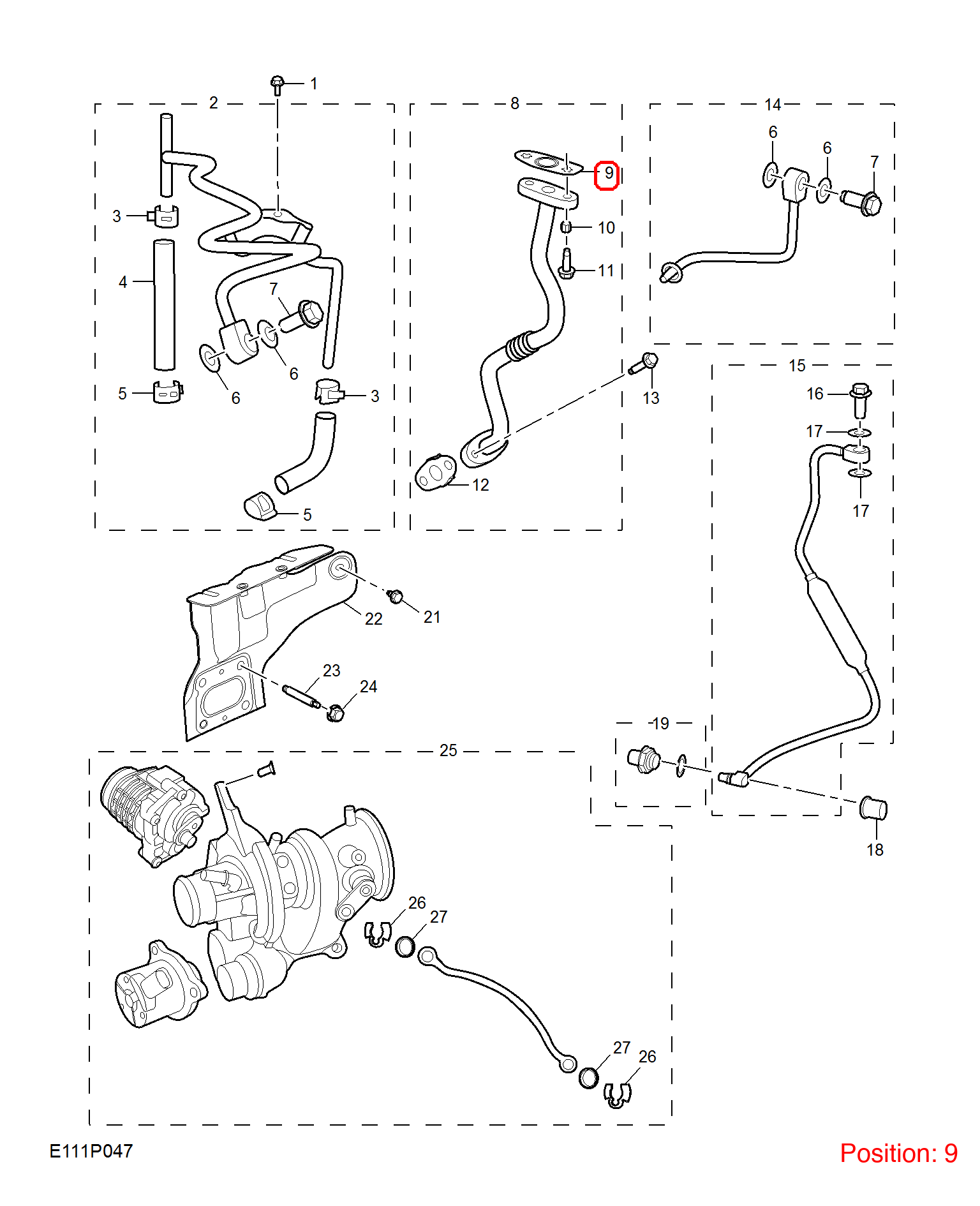MG Turbocharger oil pipe gasket OEM 12640468 FOR MG RX5 MG5 MG6 12640468-MG_OEM