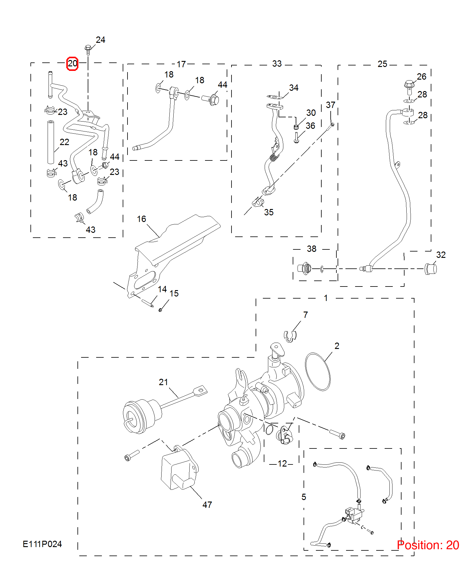 MG Turbocharger water pipe OEM 12642674 FOR RX5 MG MG5 MG6 12642674-MG_OEM