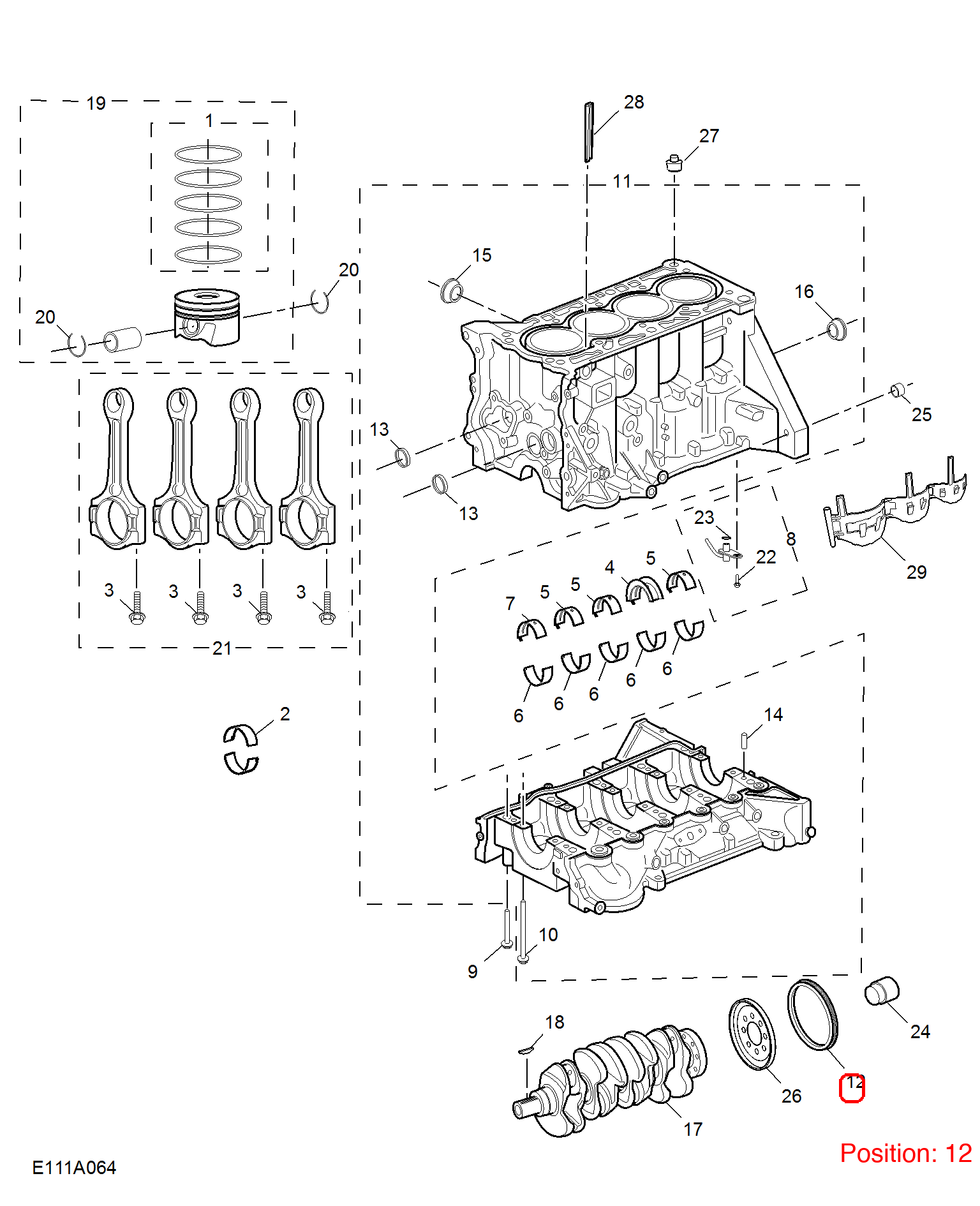 MG Crankshaft oil seal OEM 12653685 FOR MG RX5 MG5 MG6 12653685-MG_OEM