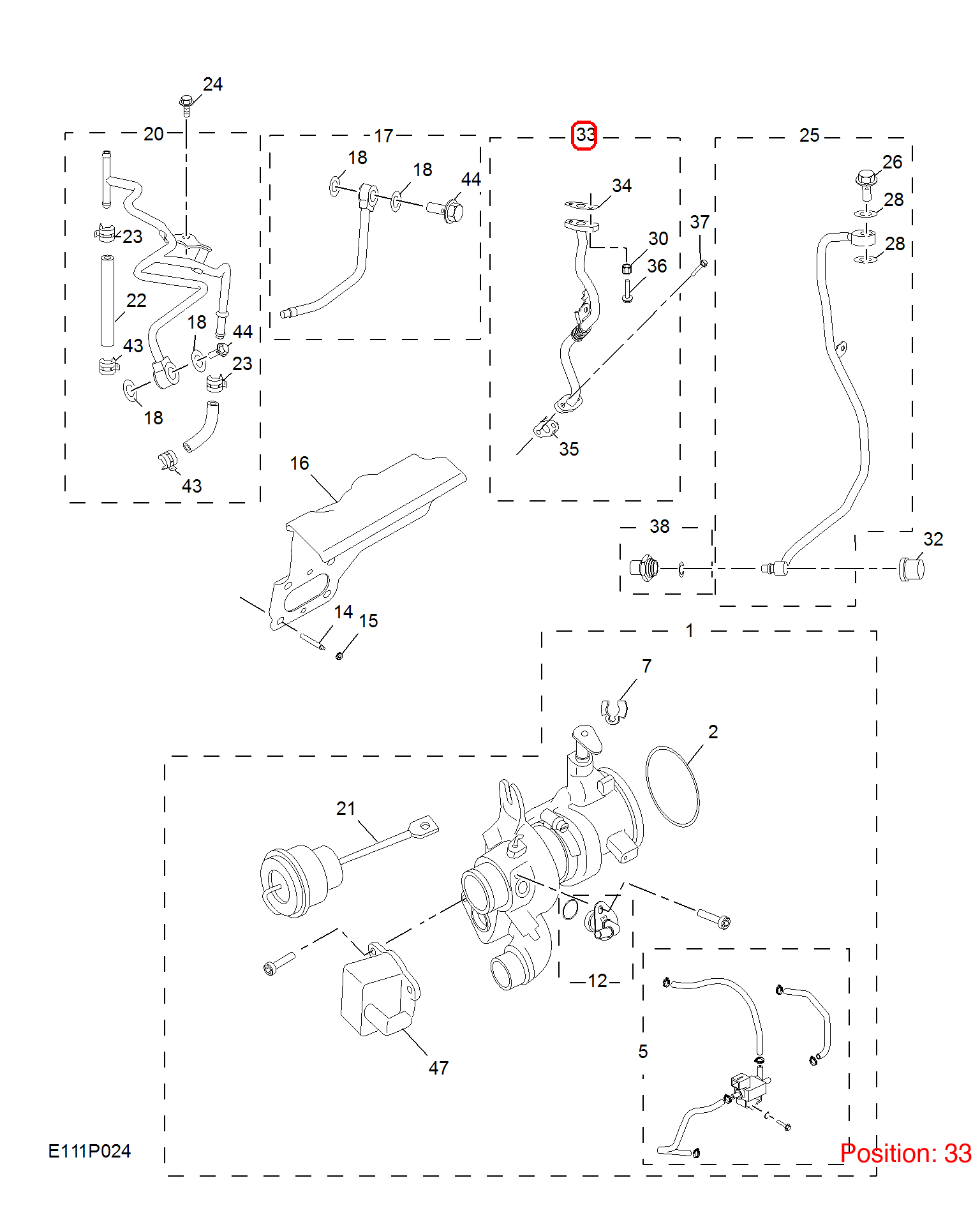 MG Turbocharger oil pipe OEM 12660184 FOR RX5 MG6 12660184-MG_OEM
