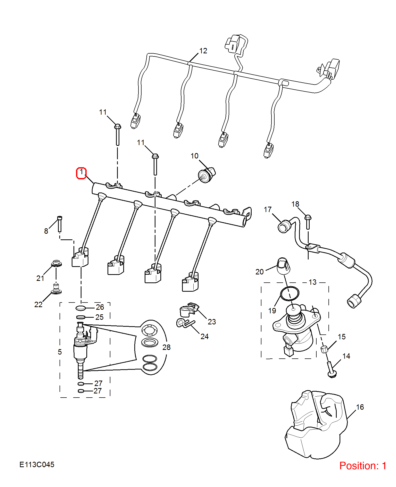 MG Fuel distribution pipe OEM 12662385 FOR RX5 MG MG6 12662385-MG_OEM
