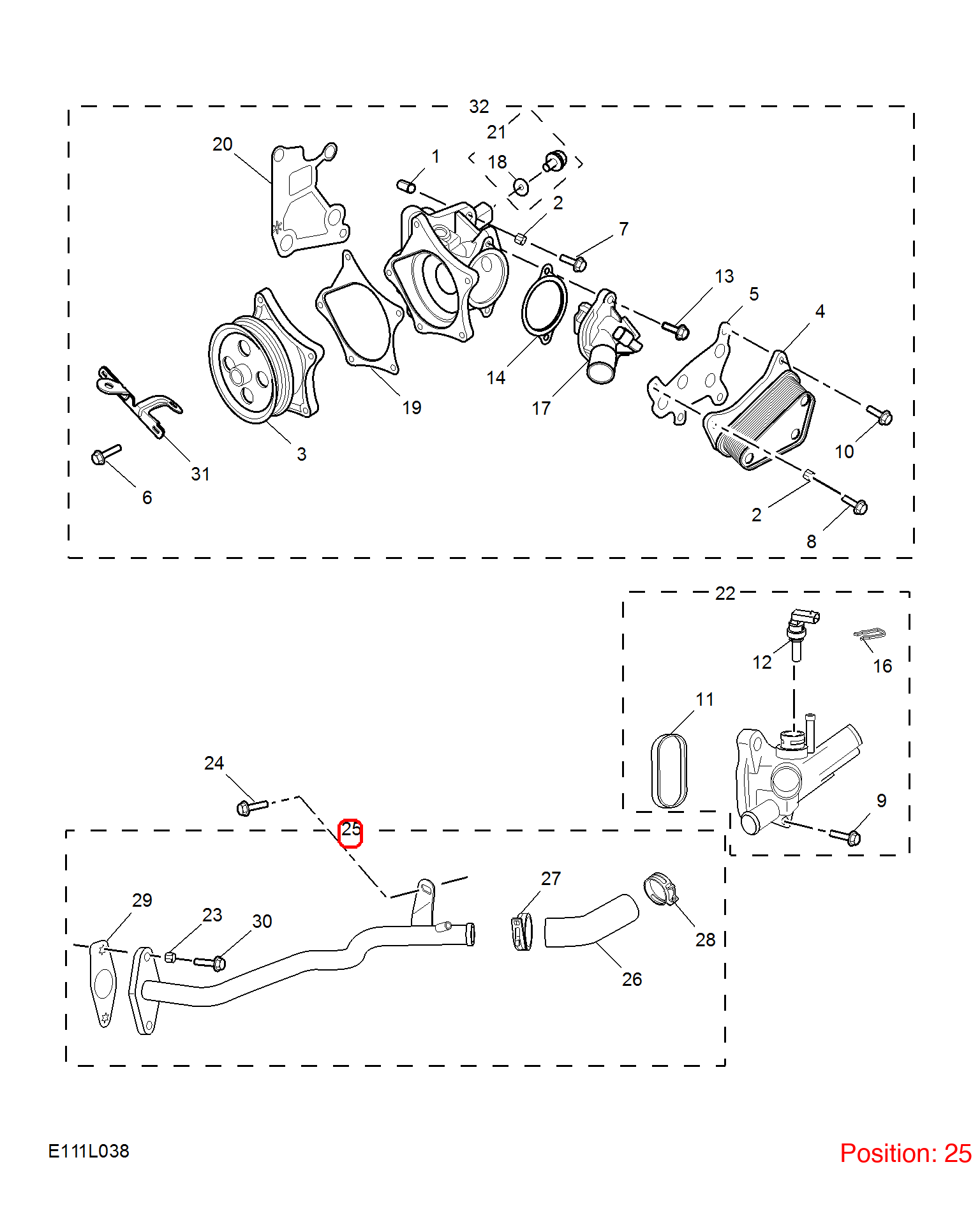 MG Water pipe OEM 12667458 FOR RX5 MG MG5 MG6 12667458-MG_OEM