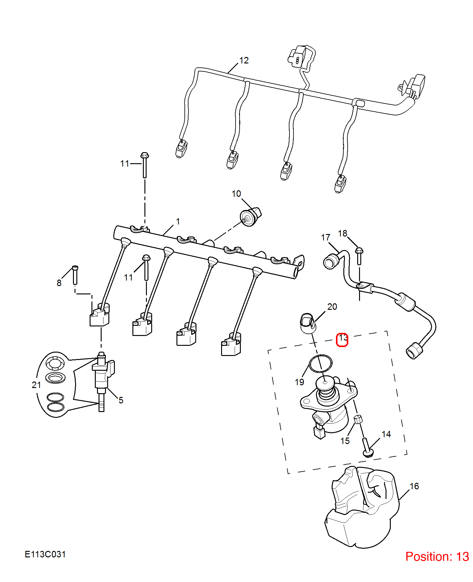 MG High pressure fuel pump OEM 12682079 FOR MG RX5 12682079-MG_OEM