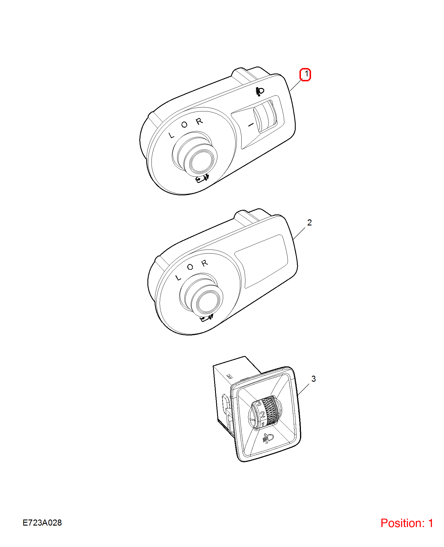 MG Front headlight adjustment switch OEM 13257084 FOR MG5 13257084-MG_OEM
