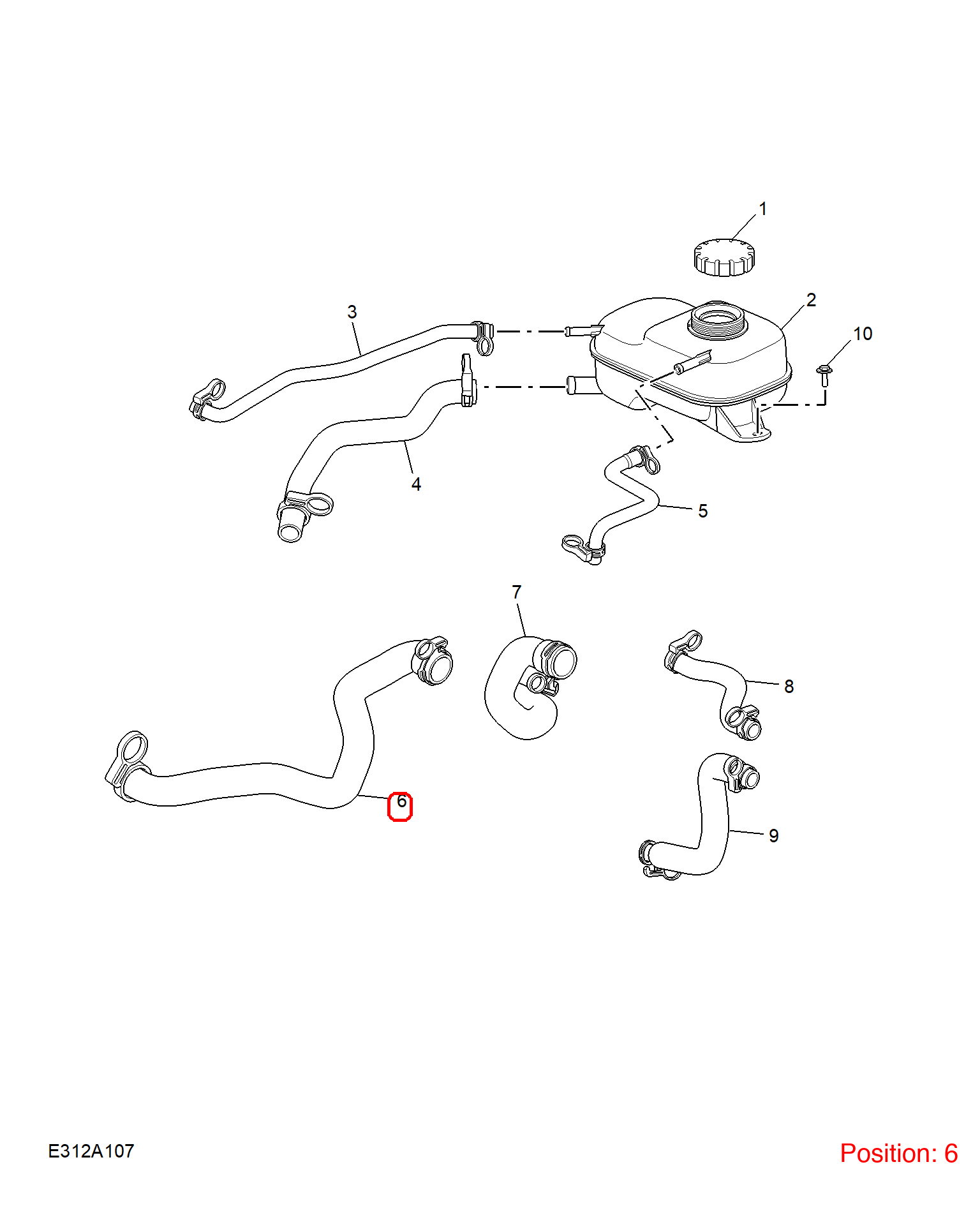 MG Water pipe OEM 13326201 FOR MG5 13326201-MG_OEM