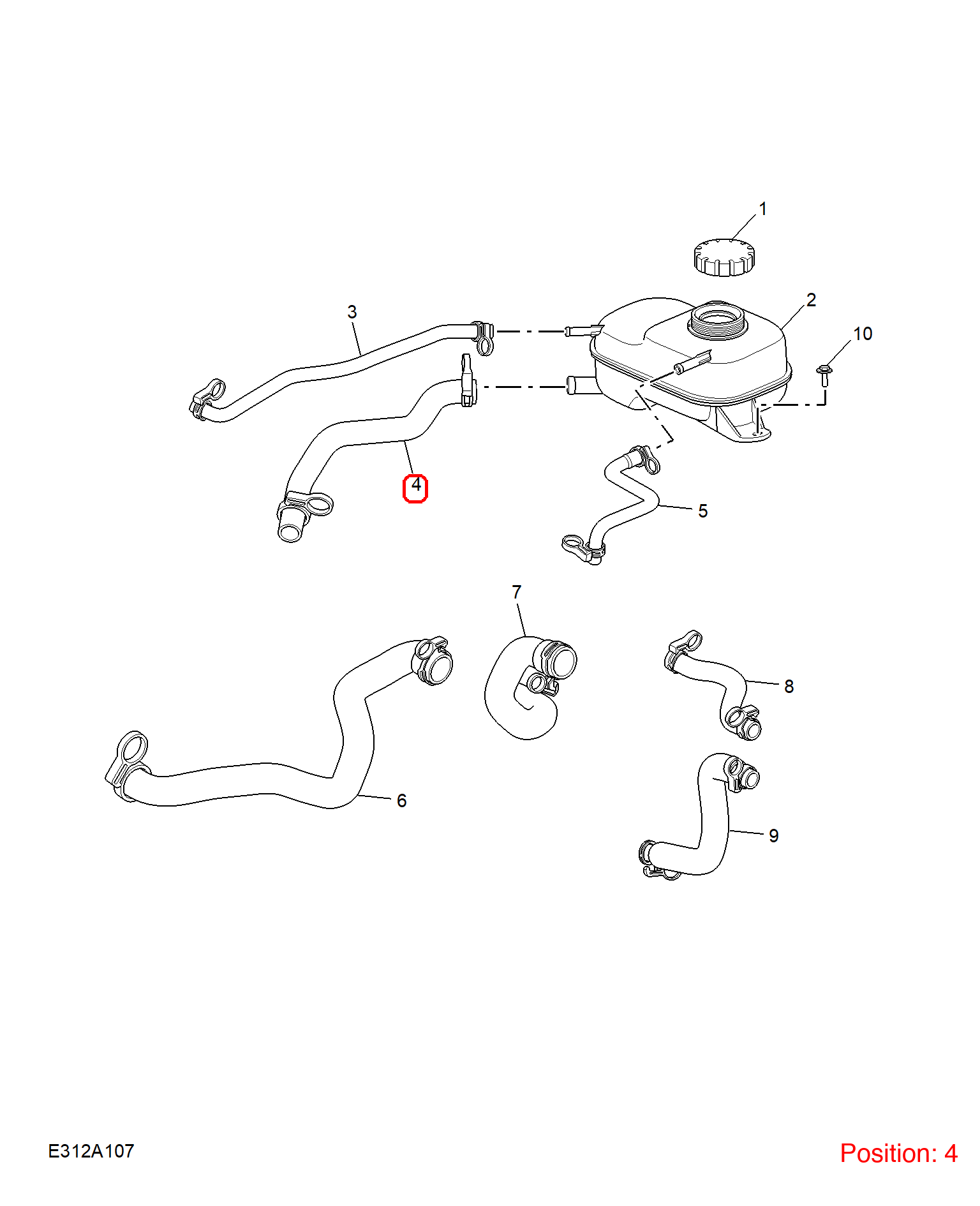 MG Overflow Hose OEM 13326205 FOR MG5 13326205-MG_OEM