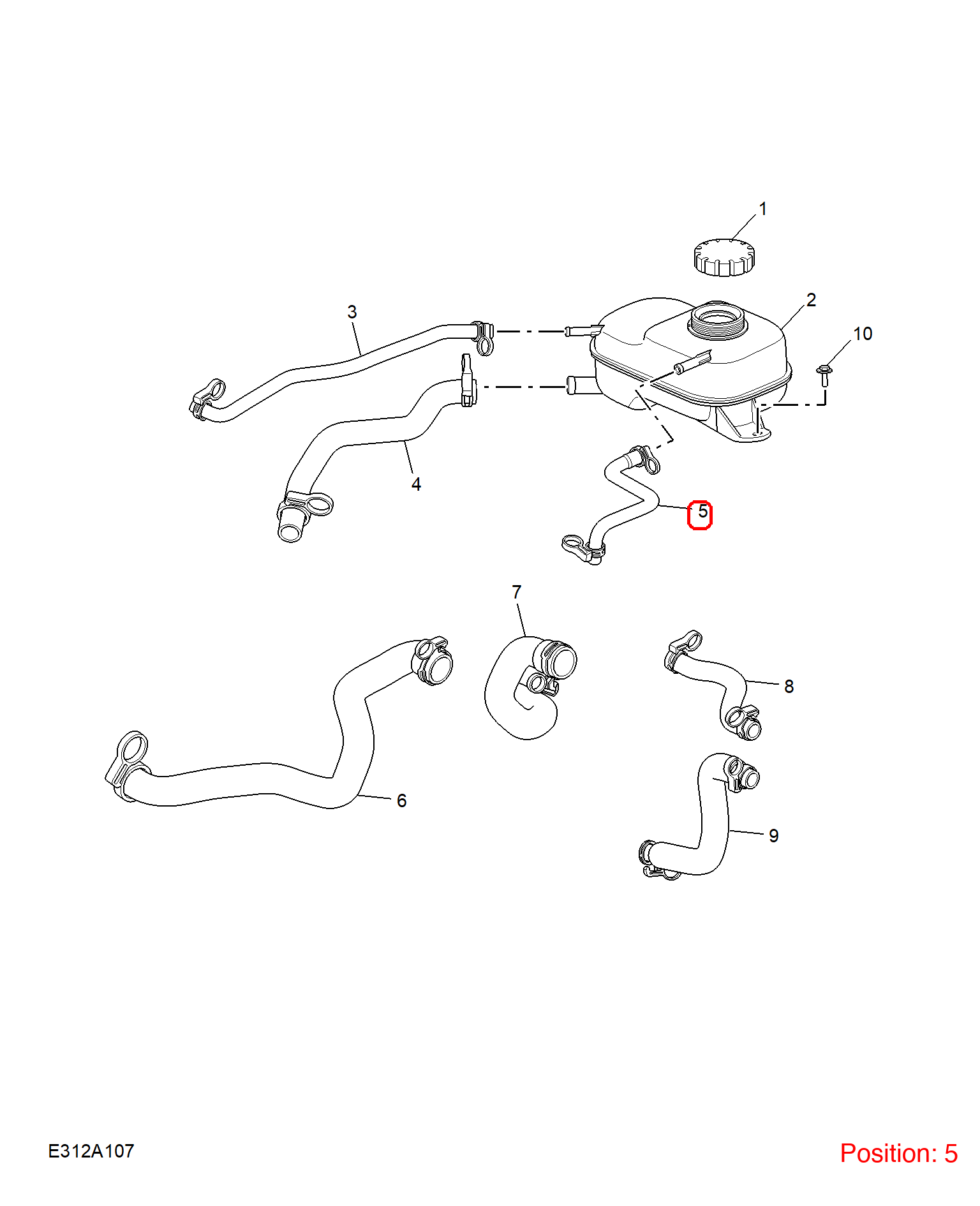 MG Overflow Hose OEM 13326206 FOR MG5 13326206-MG_OEM