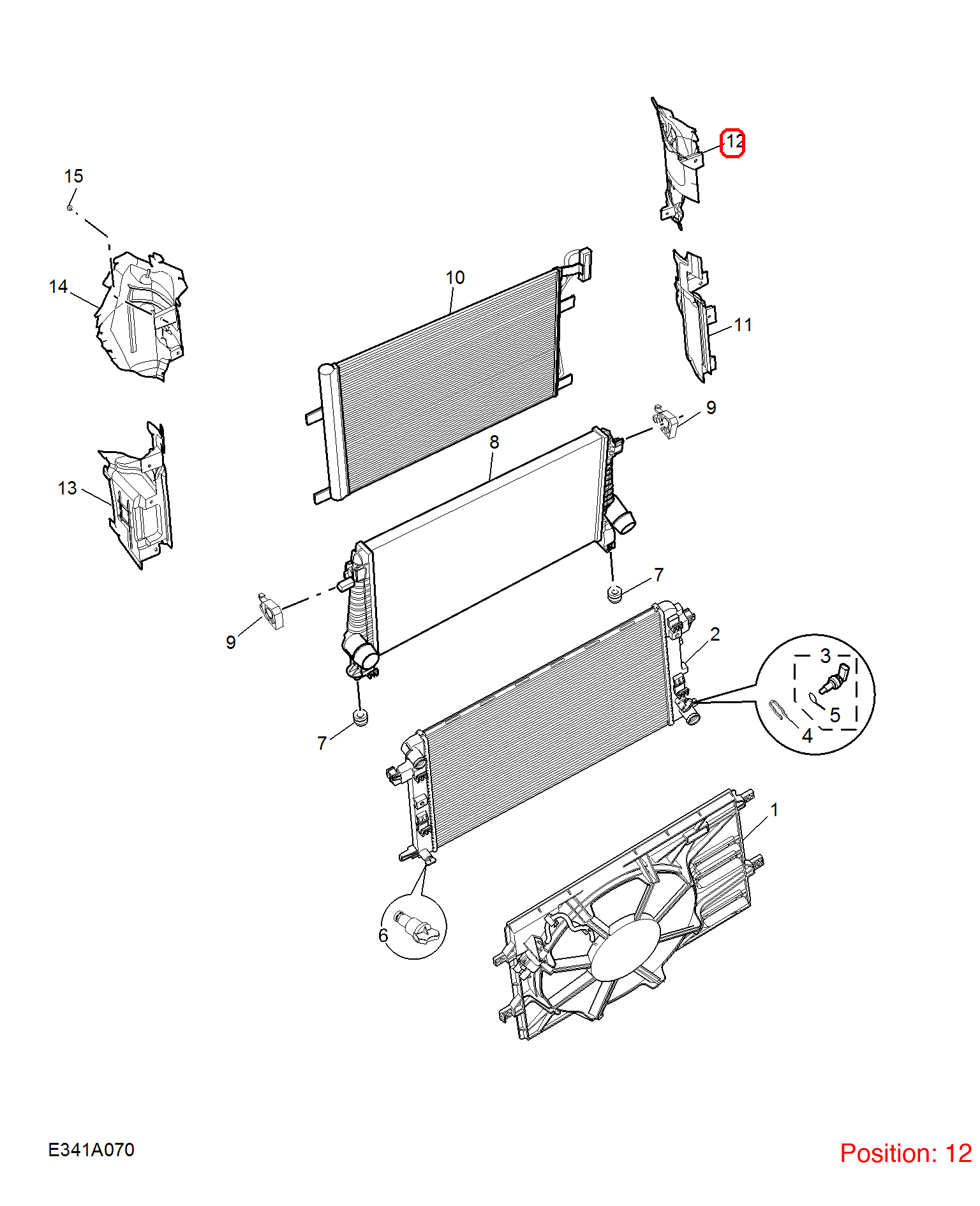 MG Radiator Air Duct OEM 15555513 FOR MG 15555513-MG_OEM