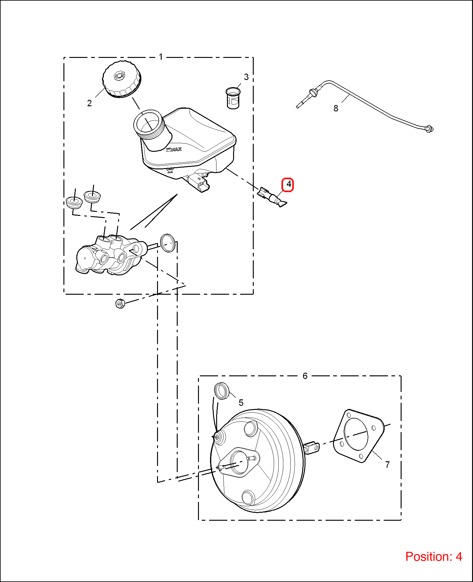 MG Brake fluid reservoir filter OEM 30000094 FOR MG6 MG550 MG750 30000094-MG_OEM