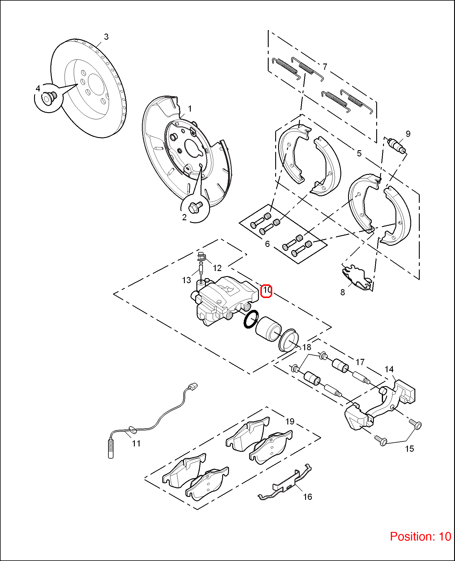 MG Wheel Cylinder OEM 30000118 FOR MG6 MG550 30000118-MG_OEM