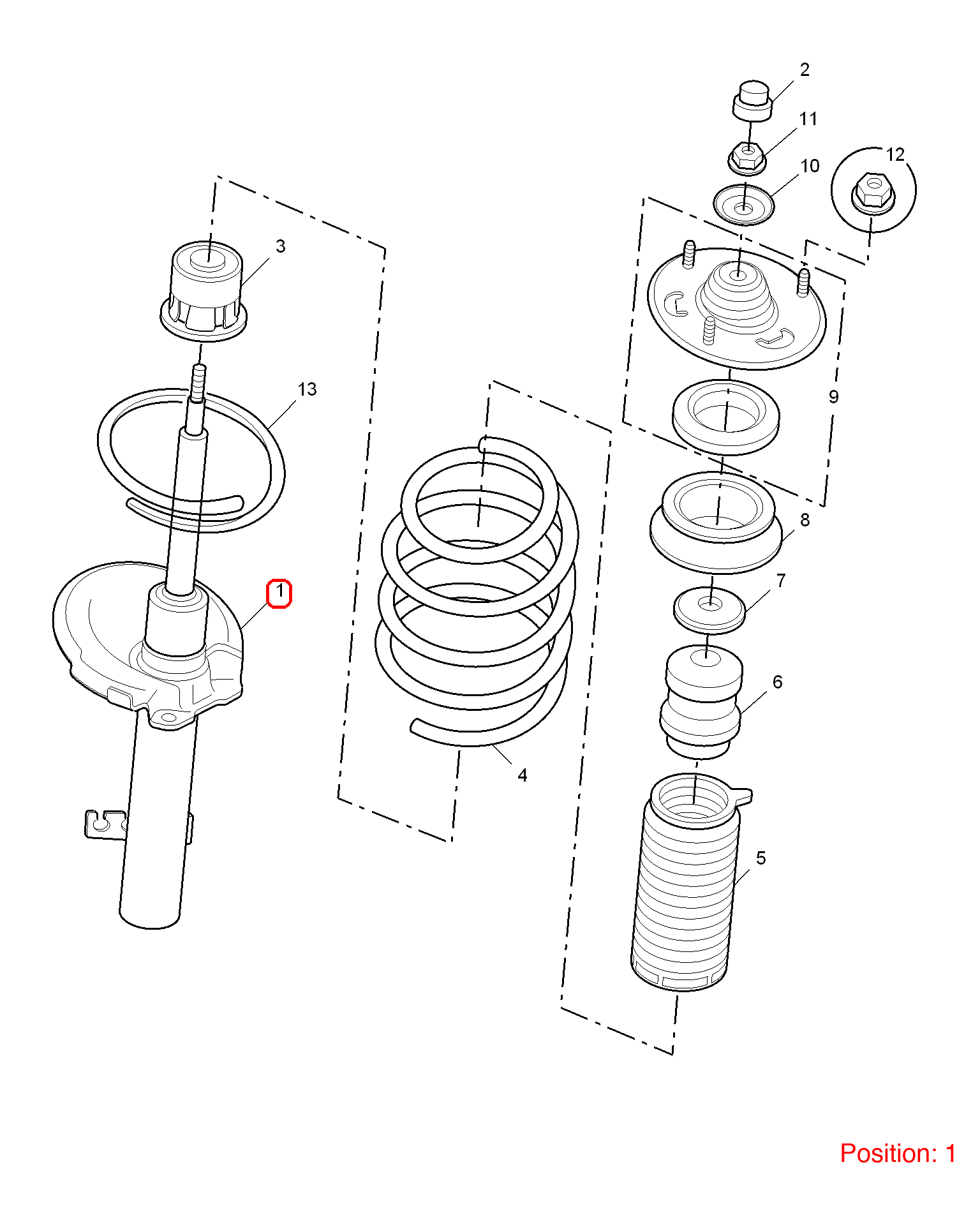 MG Shock absorber OEM 30000177 FOR MG6 MG550 30000177-MG_OEM