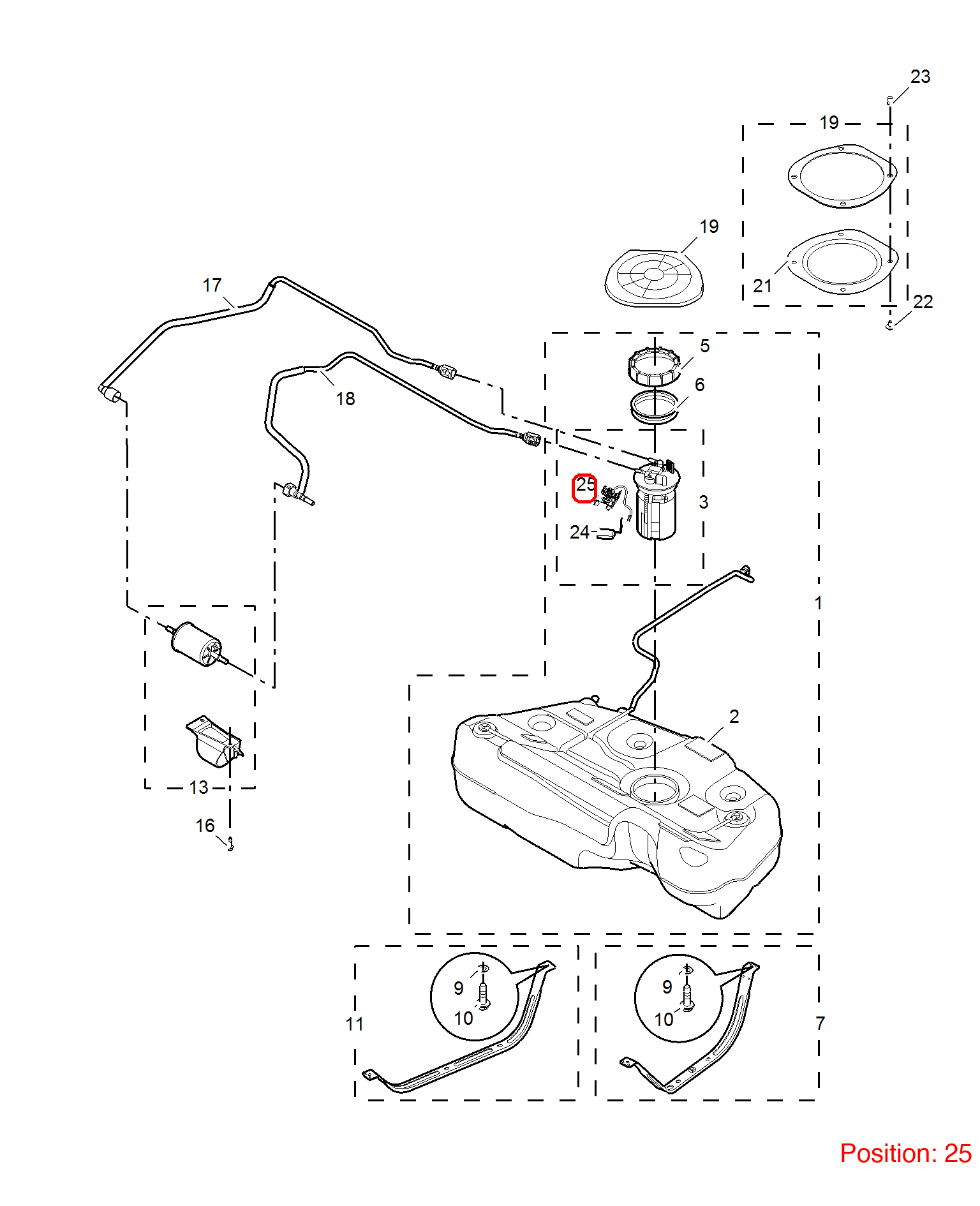 MG Fuel Level Sensor OEM 30000201 FOR MG6 MG550 30000201-MG_OEM