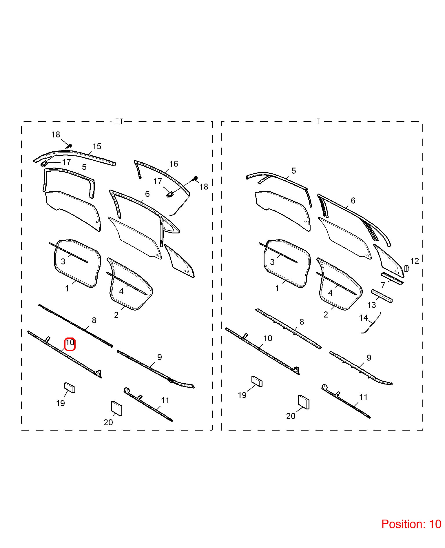 MG Door bottom molding OEM 30000304 FOR MG6 MG550 30000304-MG_OEM