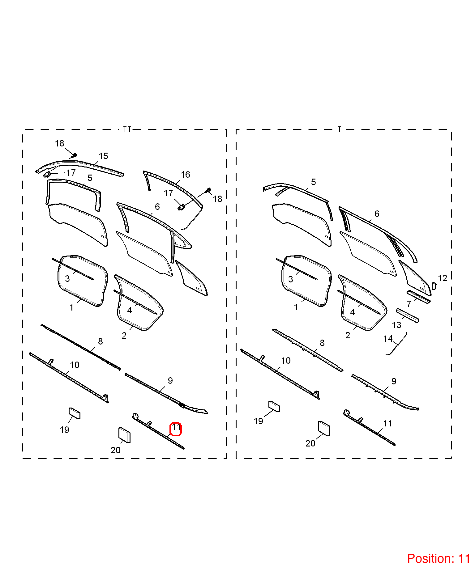 MG Door bottom molding OEM 30000306 FOR MG6 MG550 30000306-MG_OEM