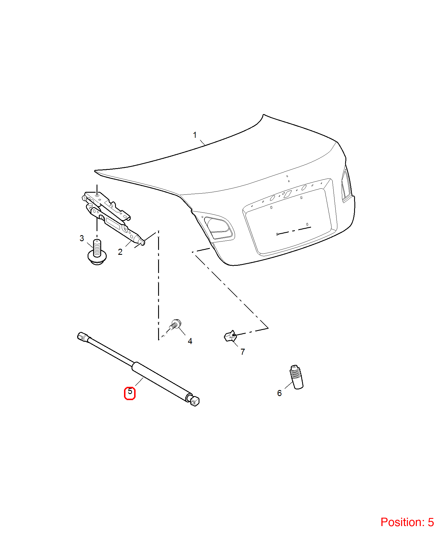 MG Tailgate spring OEM 30000318 FOR MG6 MG550 30000318-MG_OEM