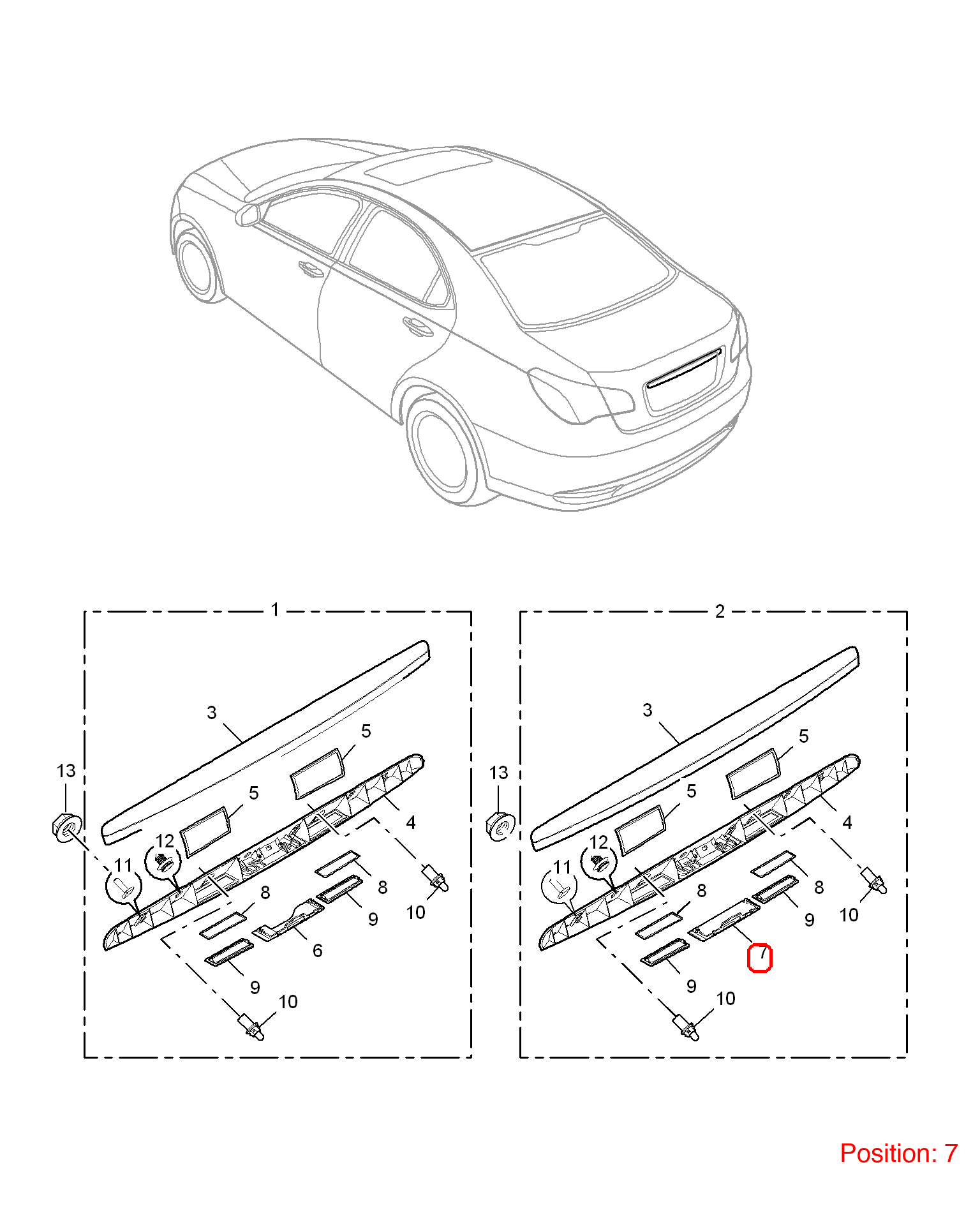 MG Tailgate handle OEM 30000481 FOR MG6 MG550 30000481-MG_OEM