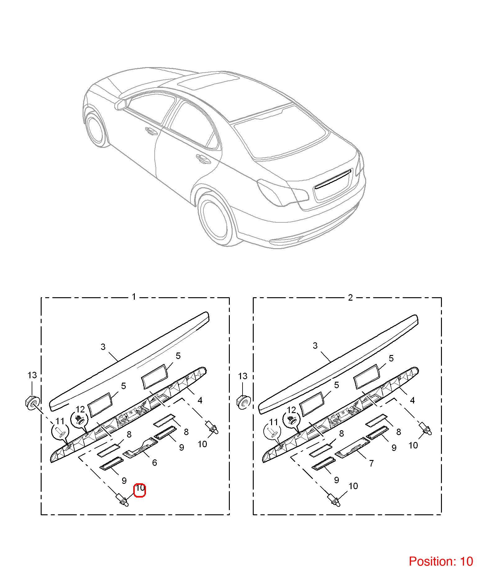 MG Light bulb OEM 30000482 FOR MG6 MG550 30000482-MG_OEM