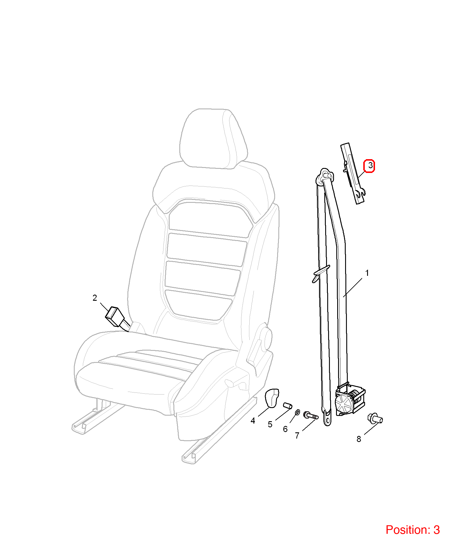 MG Seat belt adjuster OEM 30000635 FOR MG6 MG550 MG 30000635-MG_OEM