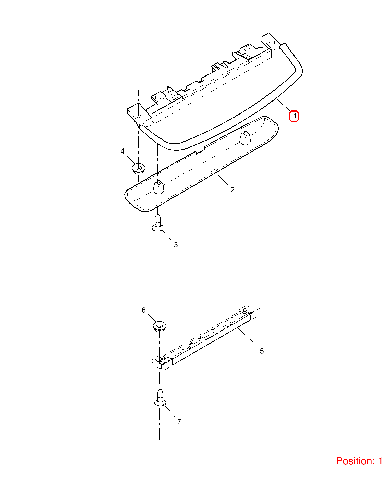 MG High mount brake light OEM 30000671 FOR MG6 MG550 30000671-MG_OEM