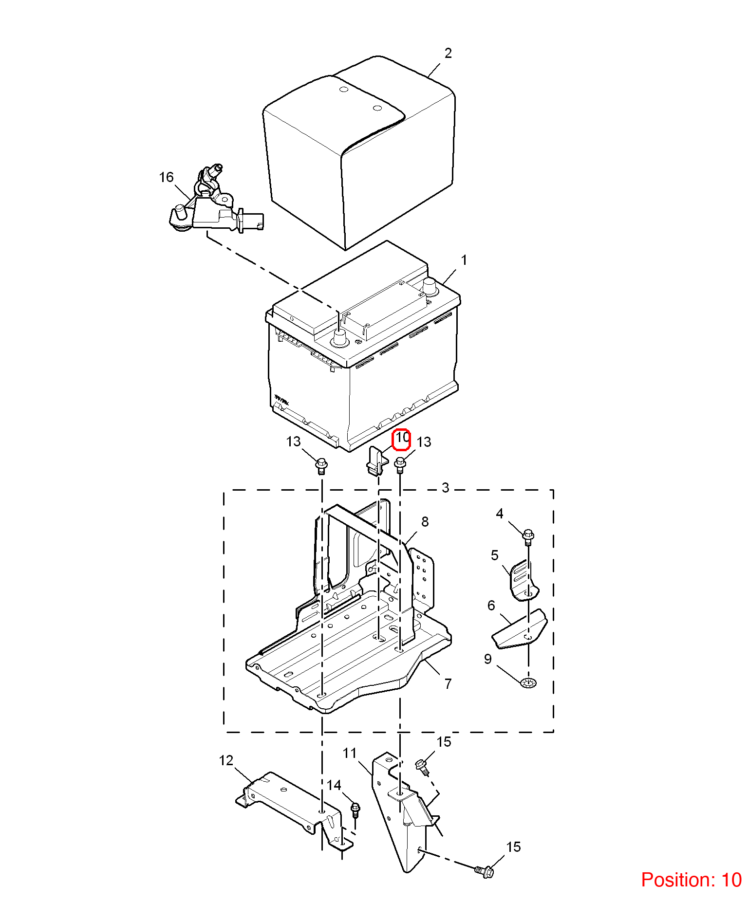 MG Battery bracket OEM 30000776 FOR MG6 MG550 30000776-MG_OEM