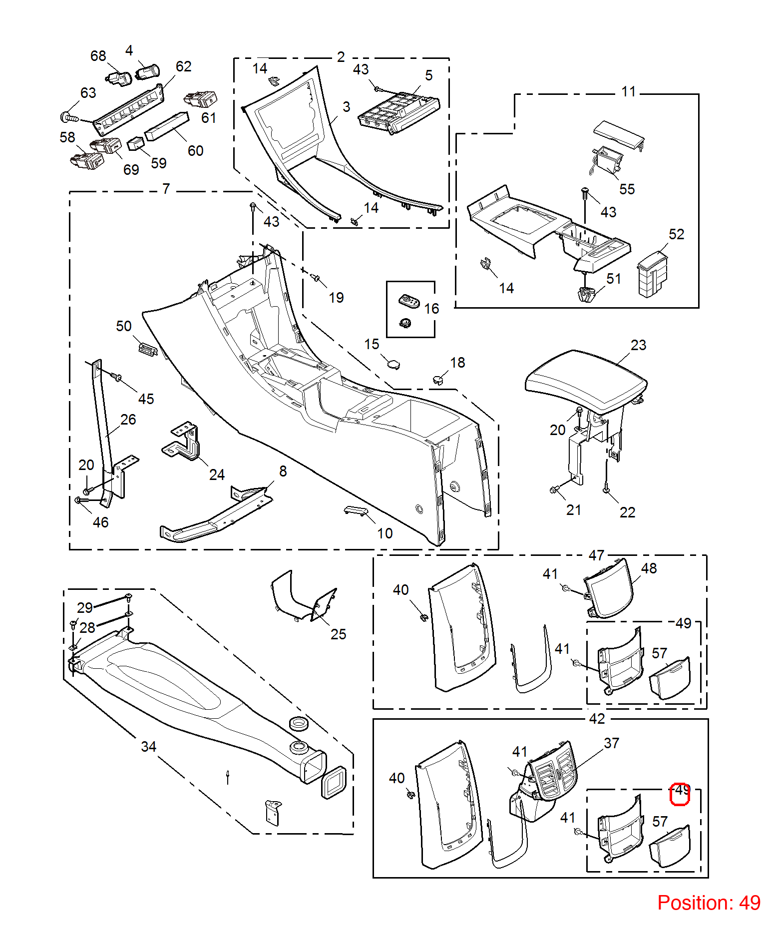 MG Ashtray OEM 30001851 FOR MG6 MG550 30001851-MG_OEM