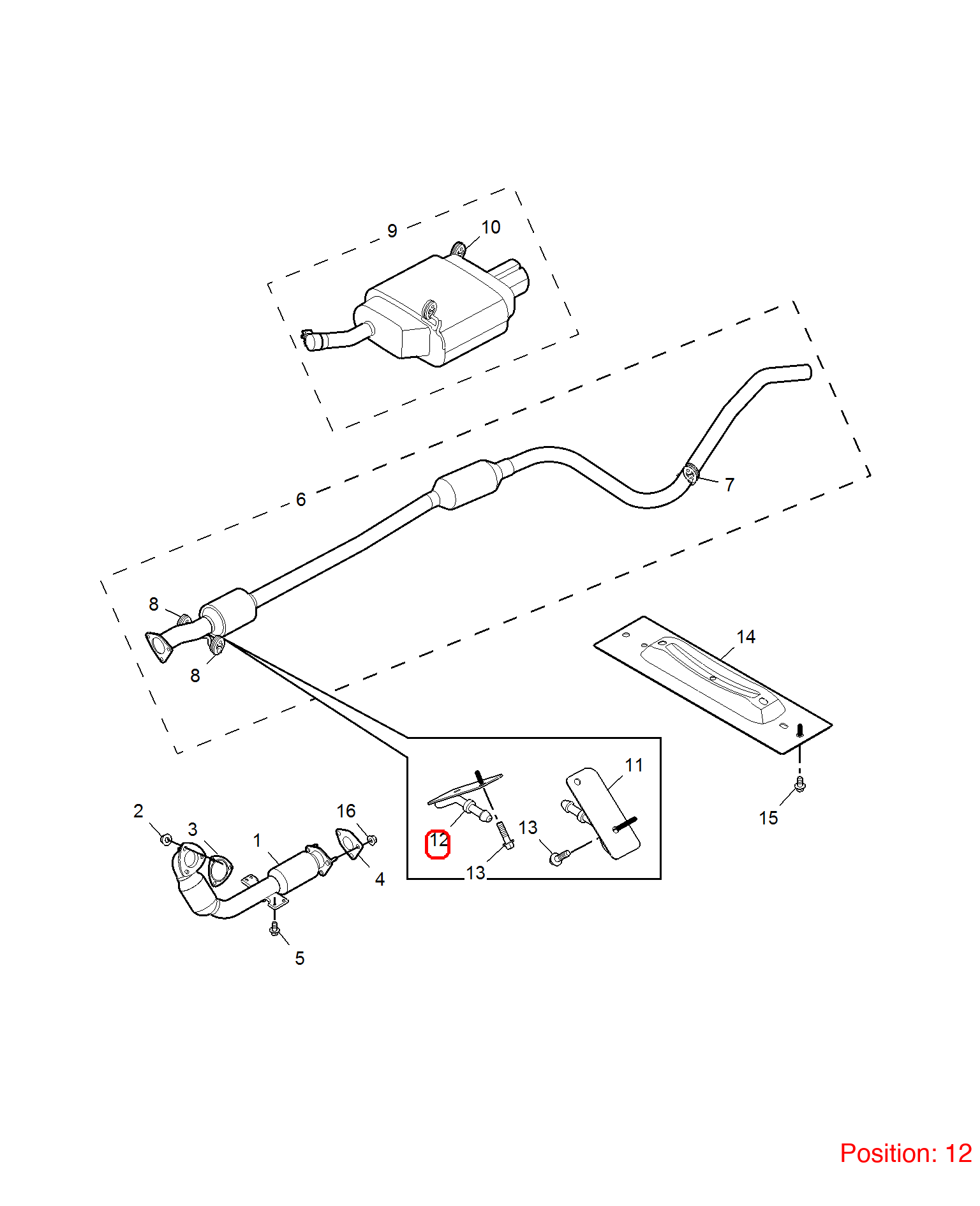 MG Exhaust pipe bracket OEM 30003042 FOR MG6 MG550 30003042-MG_OEM