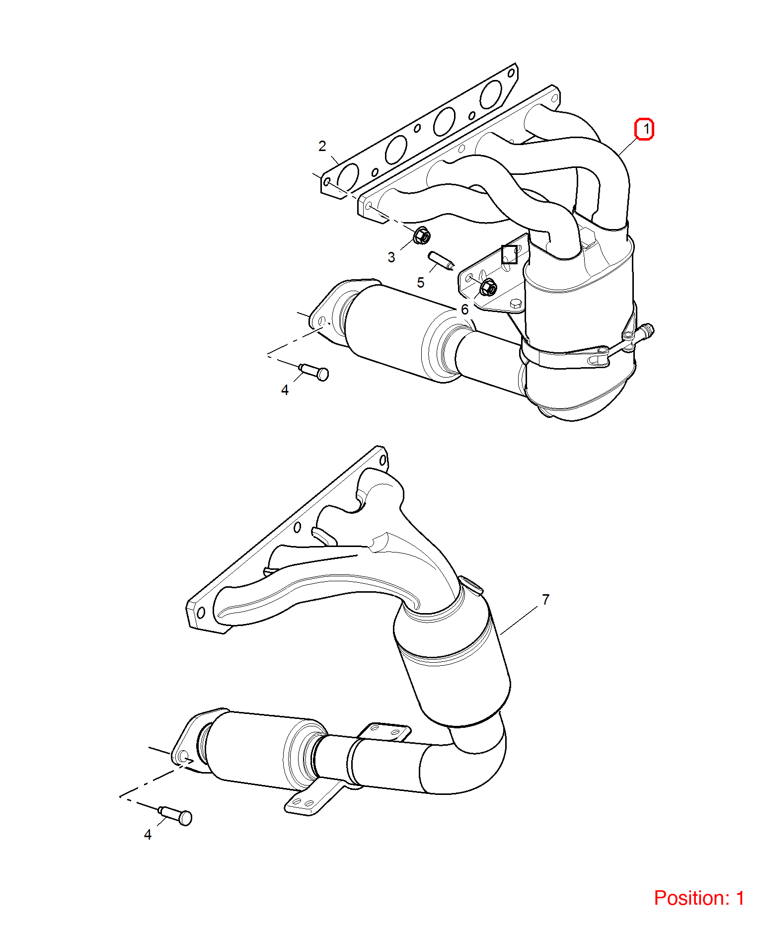 MG Exhaust manifold OEM 30003381 FOR MG6 30003381-MG_OEM