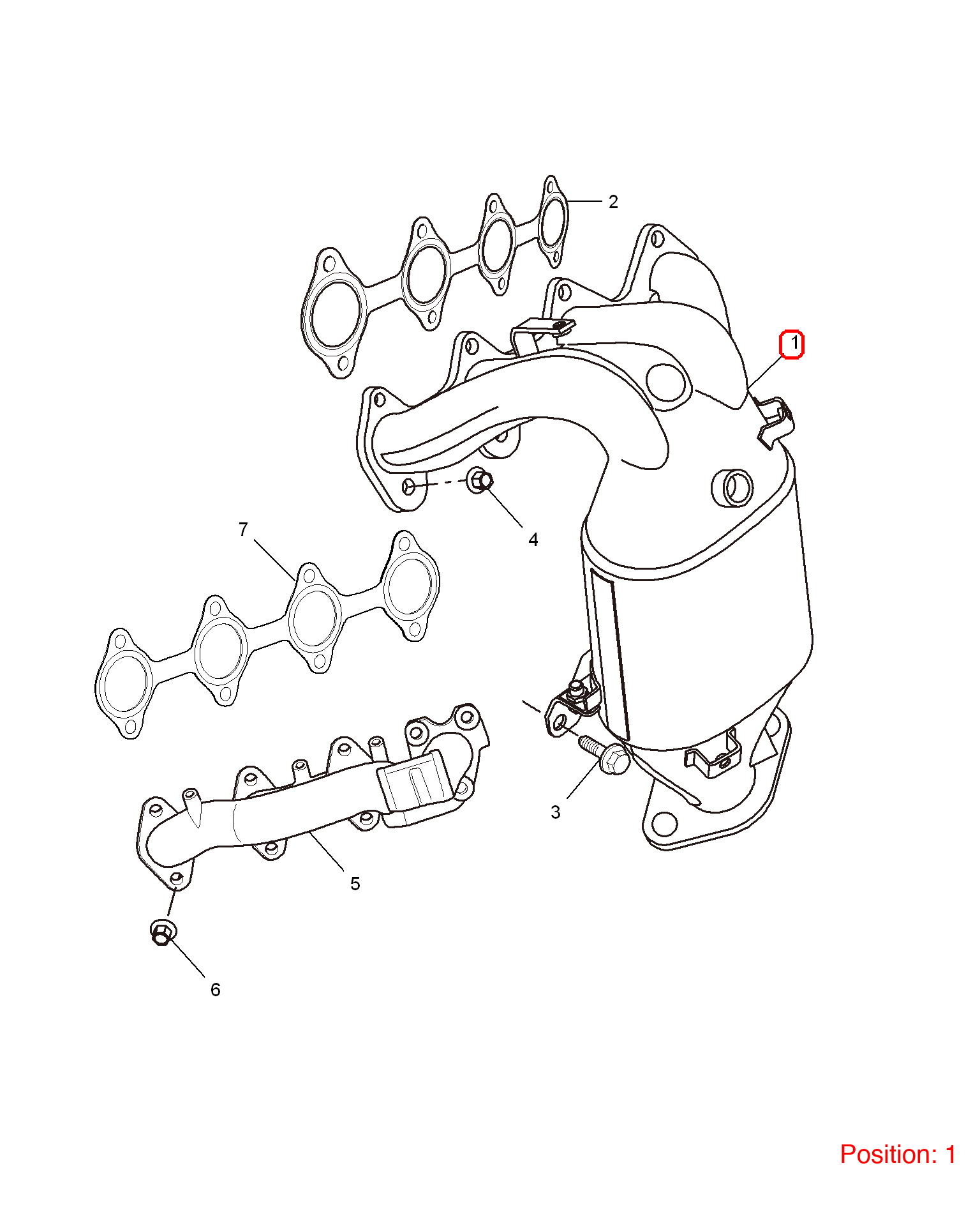 MG Exhaust manifold OEM 30005580 FOR MG3 MG350 MG5 30005580-MG_OEM