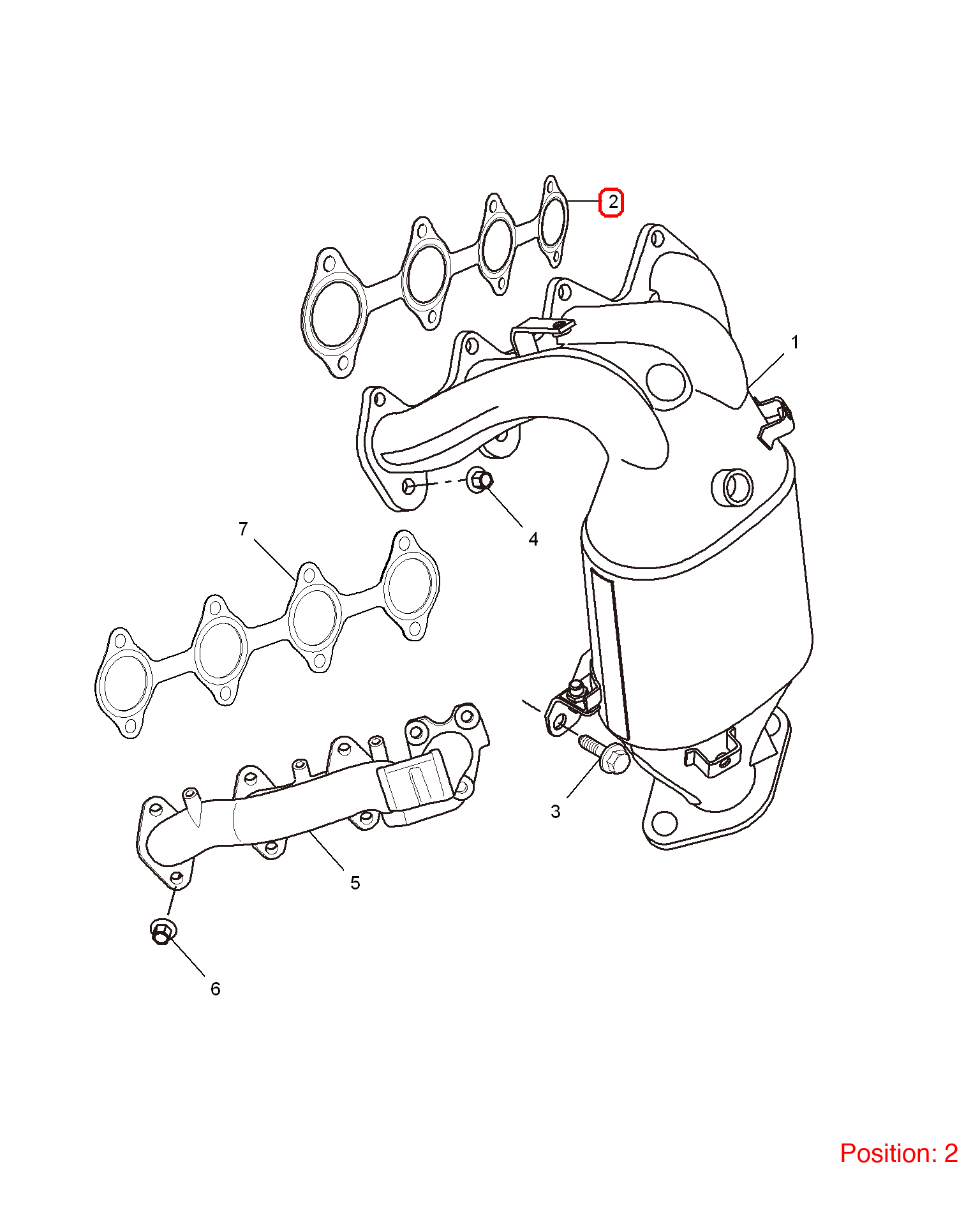 MG Exhaust Manifold Gasket OEM 30018788 FOR MG3 MG350 MG5 30018788-MG_OEM